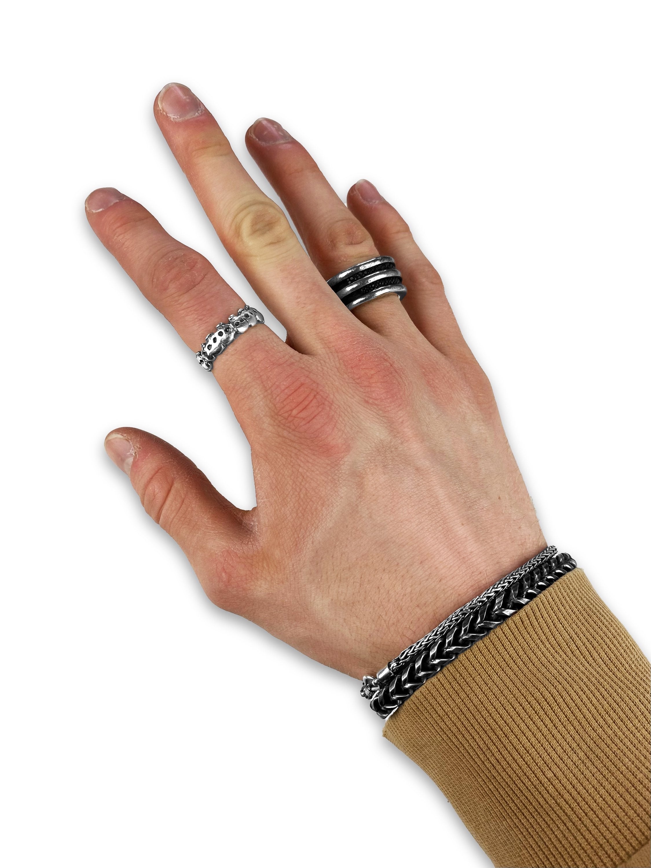 A&amp;G Rock n’ Roll Couture .925 Silver Rivet Ring