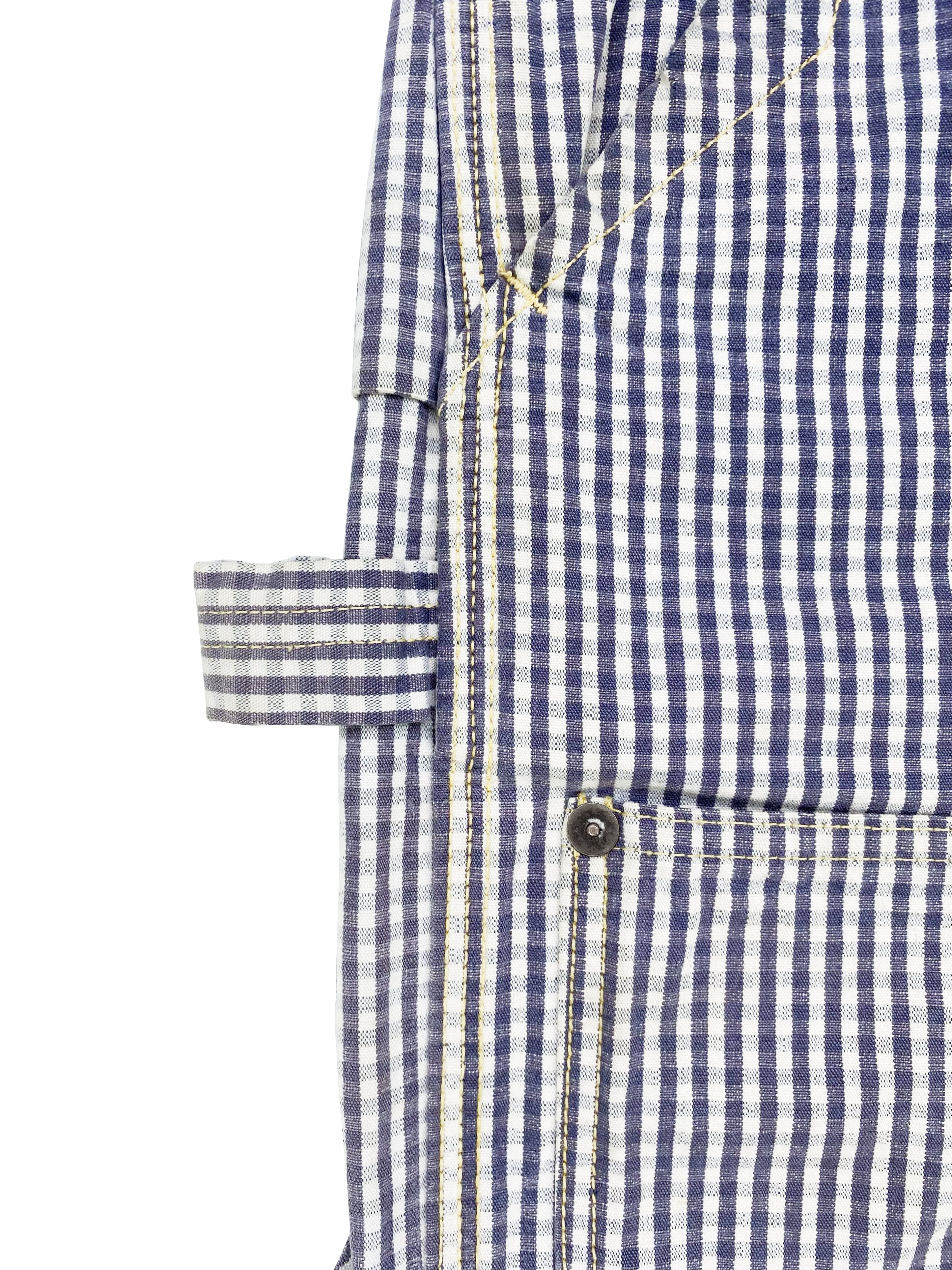 Kapital Carpenter Double Knee Checkered Back Buckle Pants