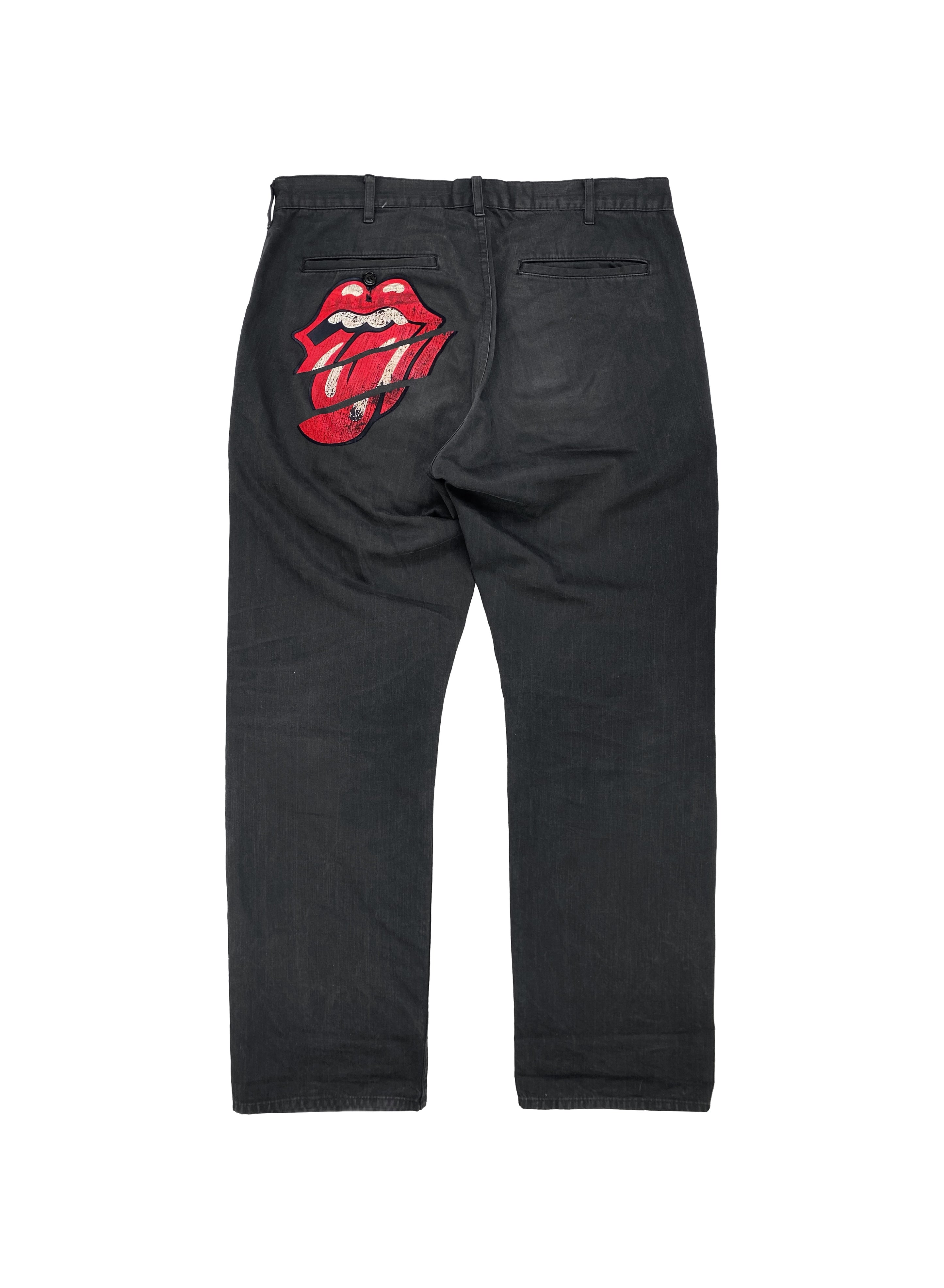 SS06 Comme Des Garçons Homme Plus Rolling Stones Split Logo Trousers