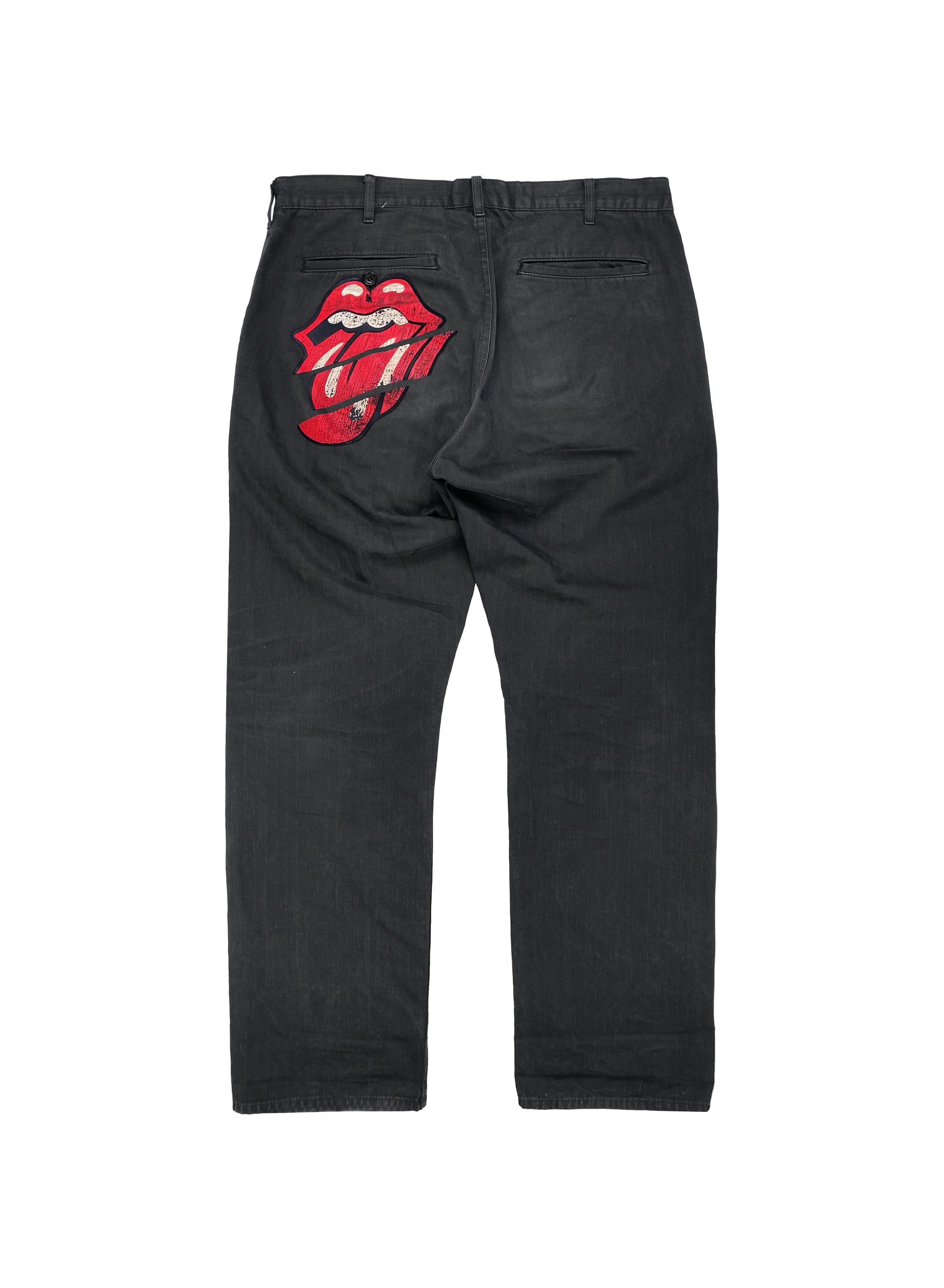 SS06 Comme Des Garçons Homme Plus Rolling Stones Split Logo Trousers