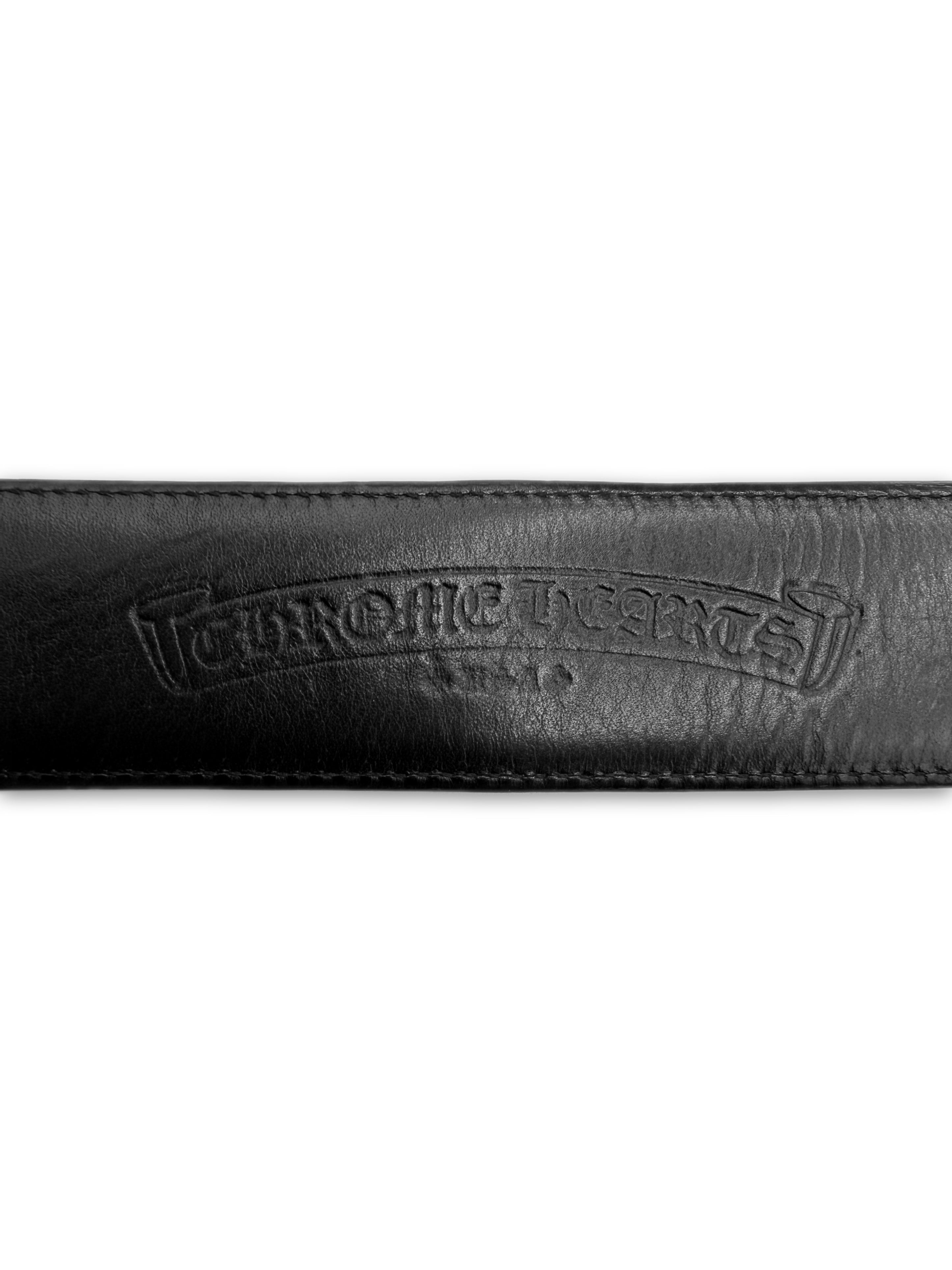 Chrome Hearts Green Camouflage Leather Belt Strap