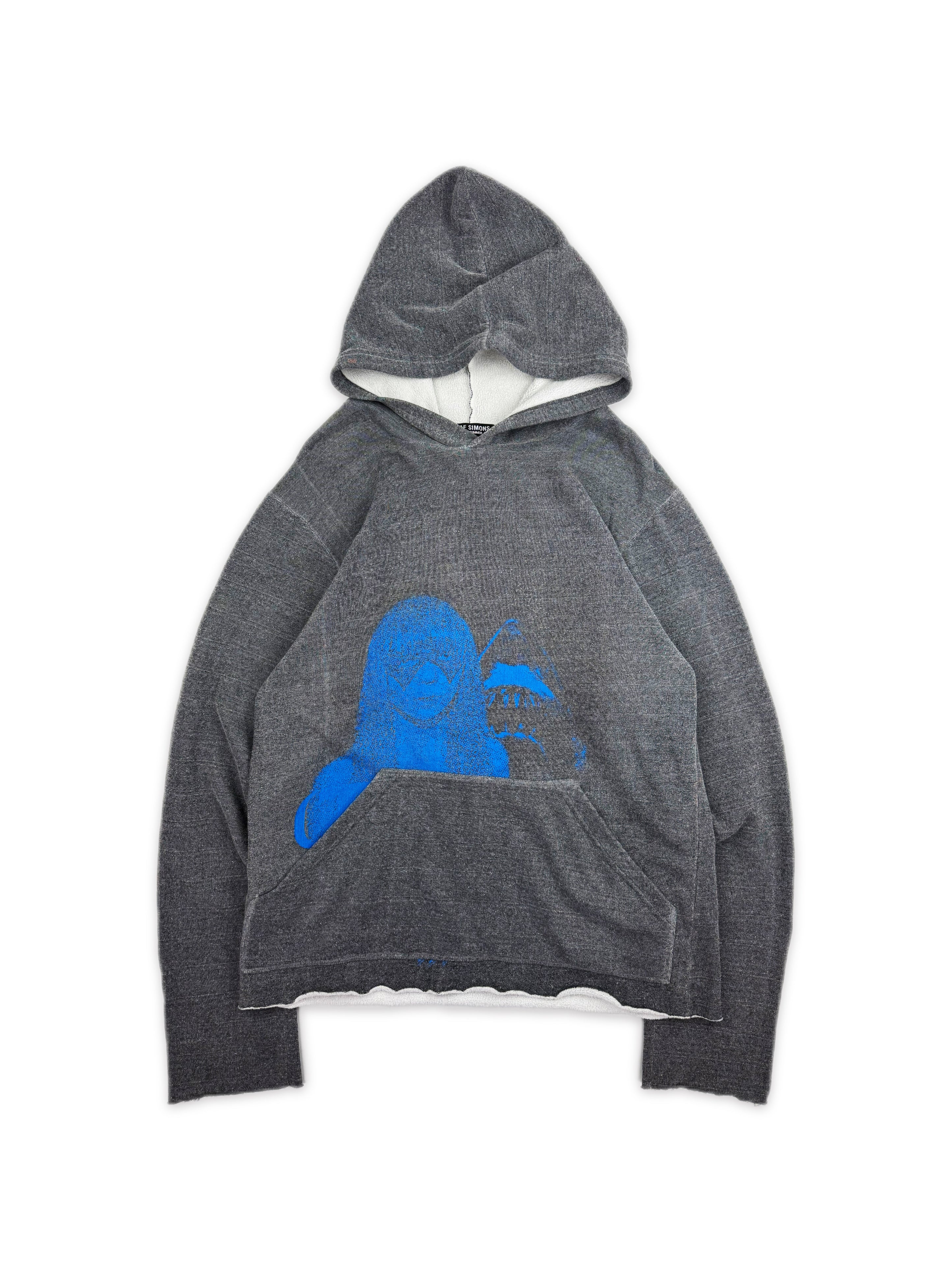 SS03 Raf Simons Consumed ‘Penelope Jaws’ Blue Grey Hoodie