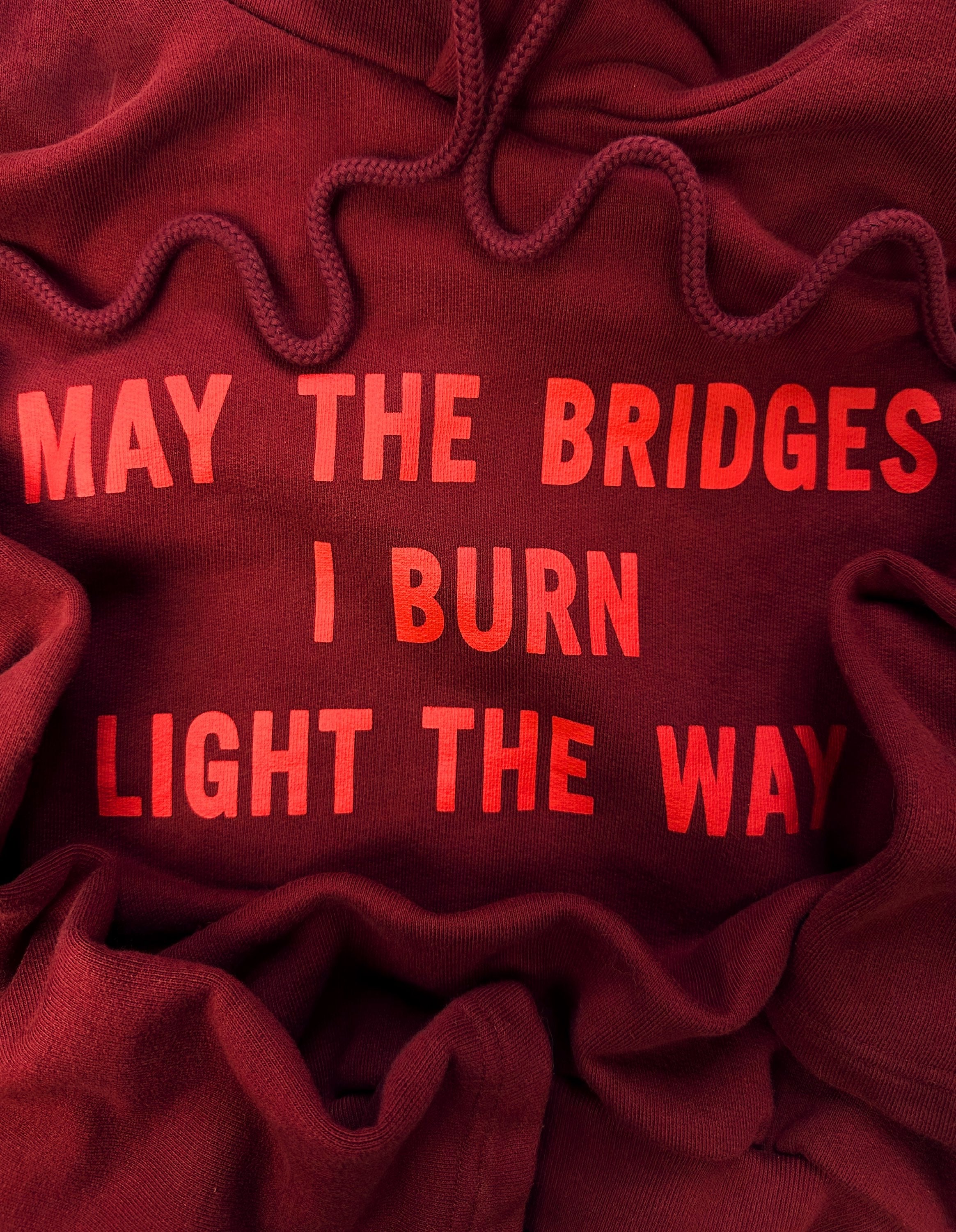 AW17 Vetements ‘Bridges I Burn’ Cropped Slogan Hoodie