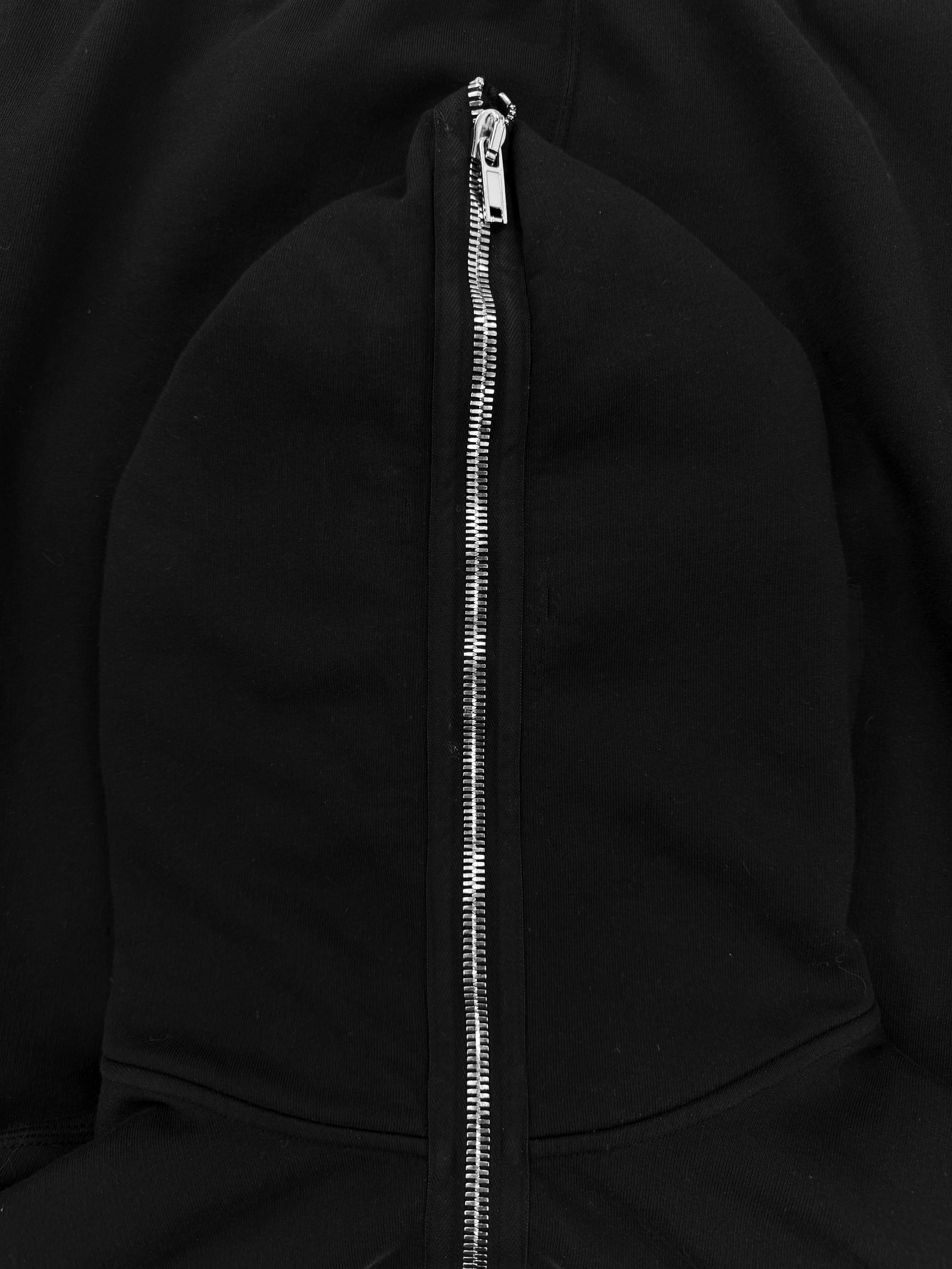 Rick Owens DRKSHDW ‘Gimp’ Full Zip Black Cargo Pocket Hoodie
