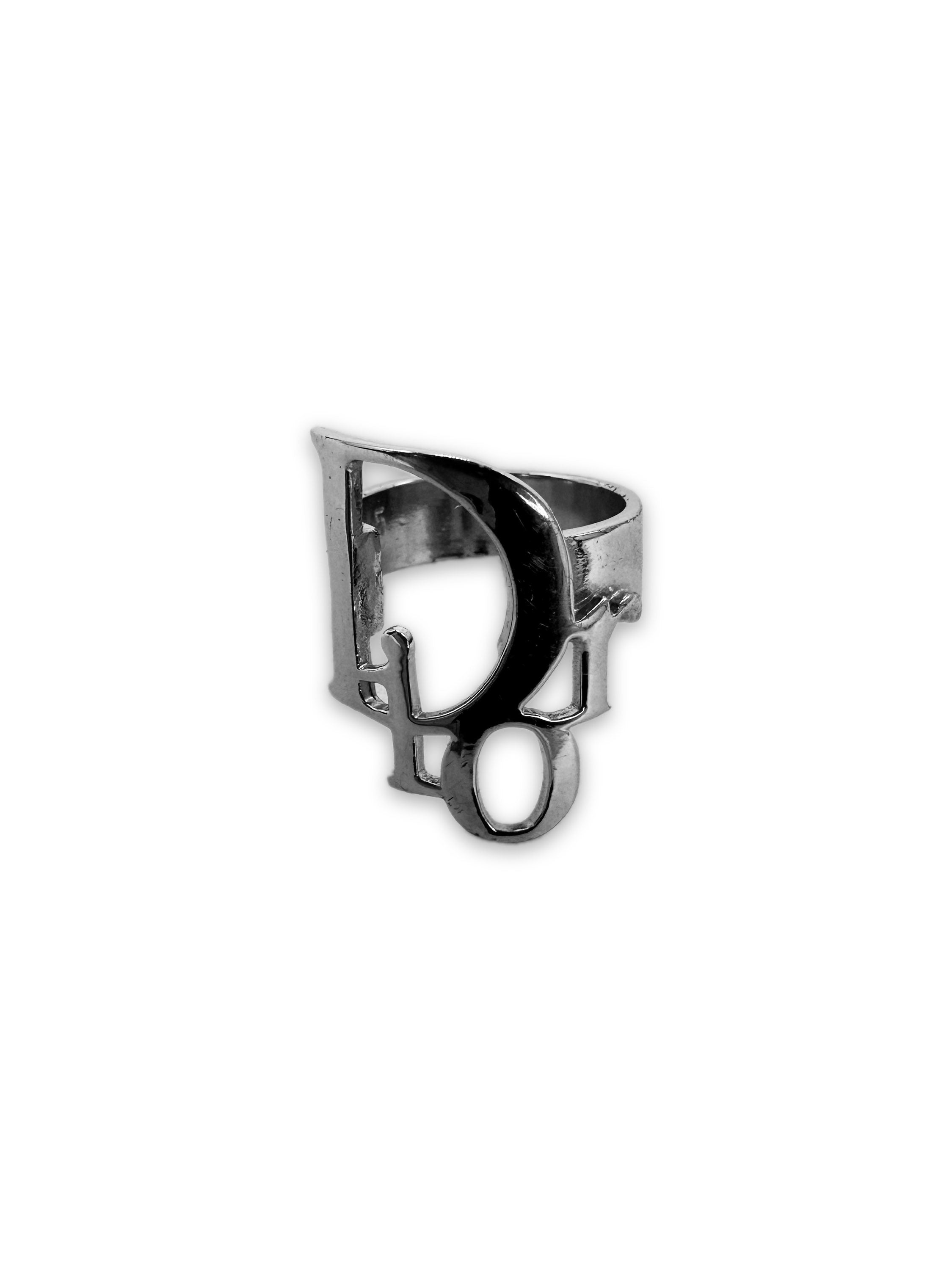 00s Dior Spellout Logo Silver Ring