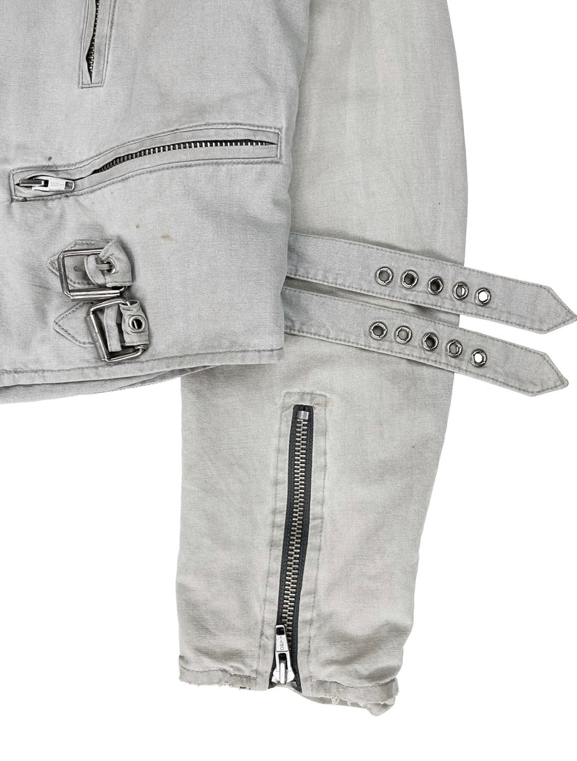 SS04 Raf Simons “MTCBU” Cotton Cargo Pocket Biker Jacket