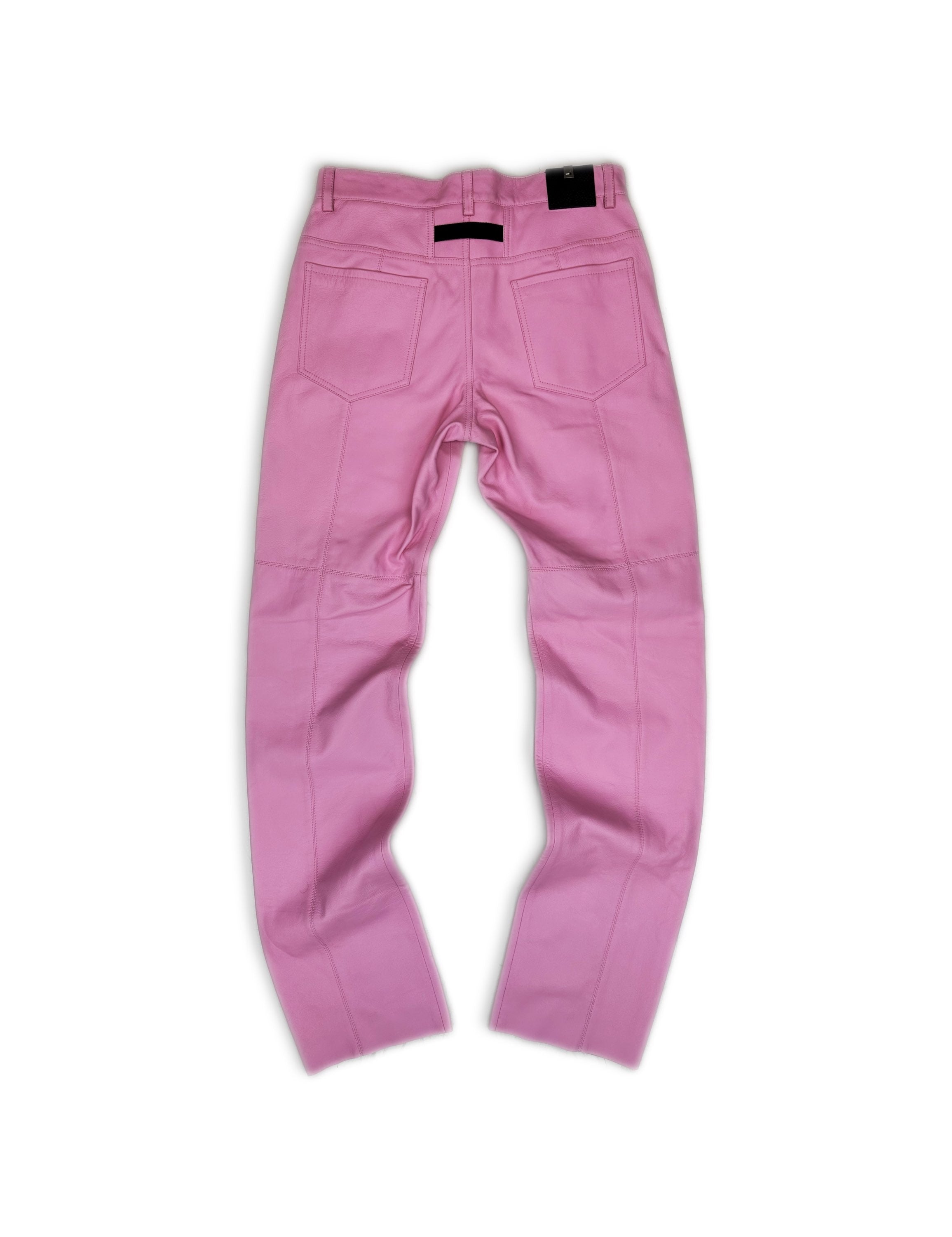 Alyx Baby Pink Sheepskin Leather Slim Cut Pants