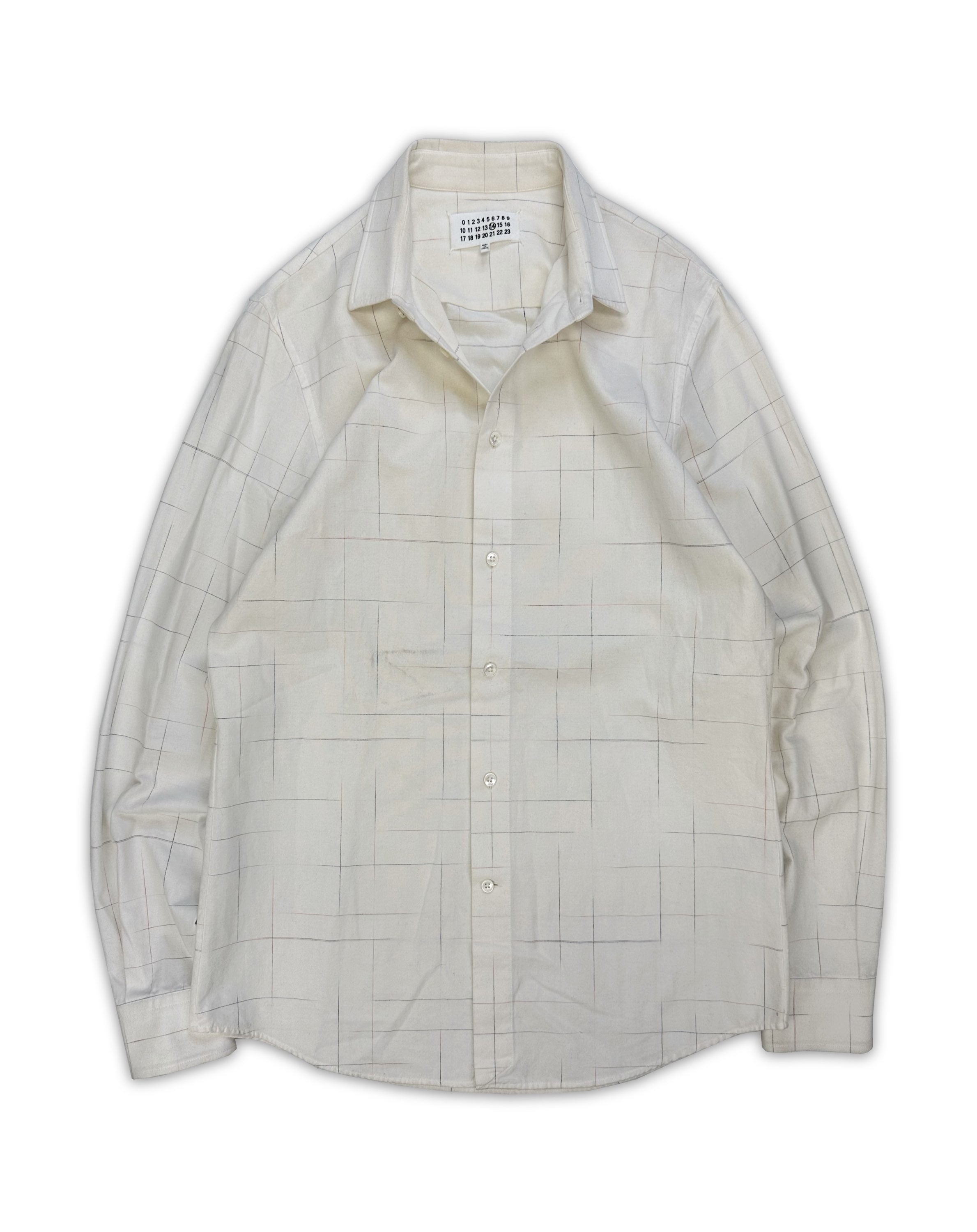 Maison Margiela ‘Line’ Motif Long Sleeve Button Up Shirt