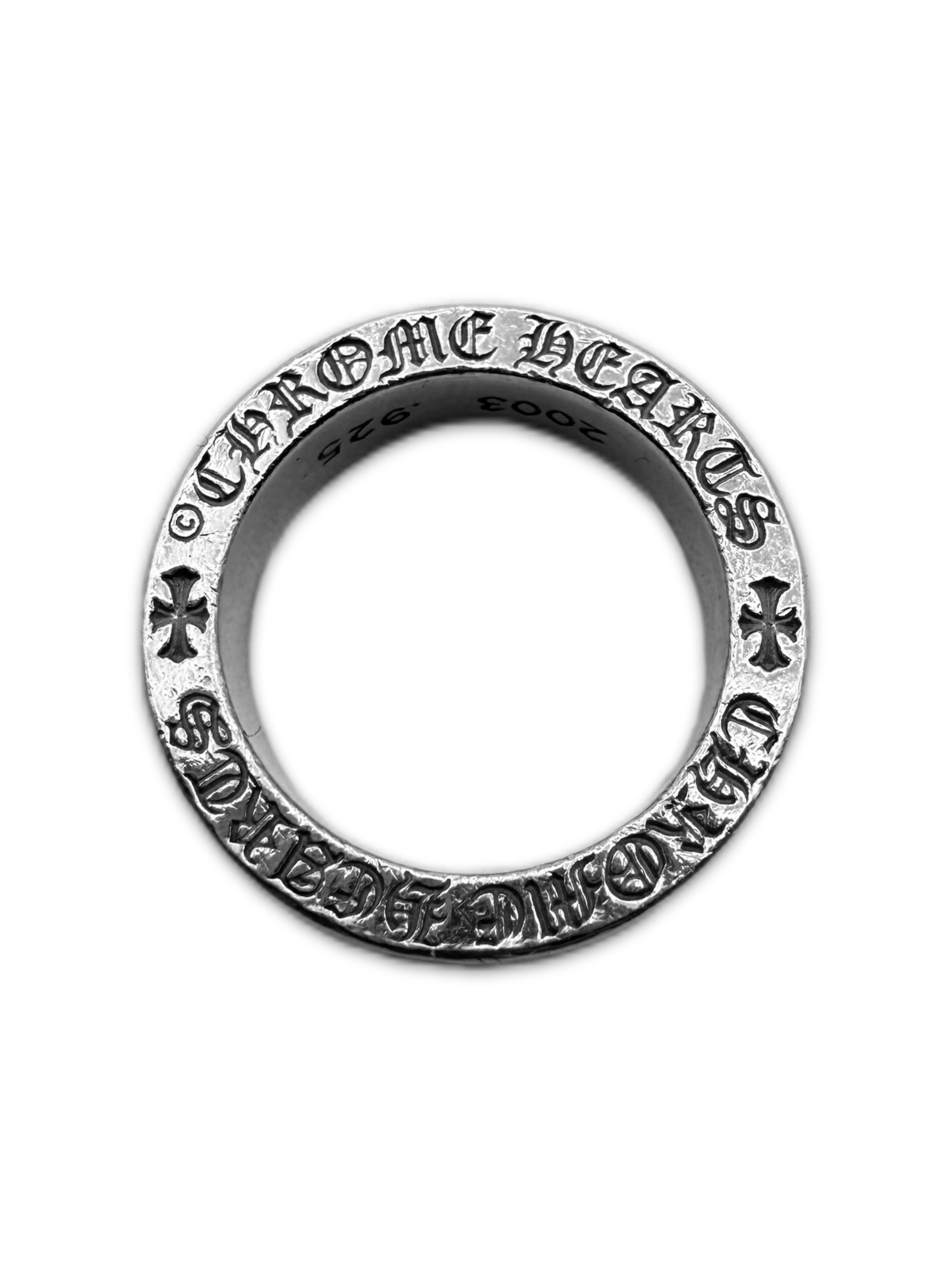 Chrome Hearts Fuck You Cross .925 Silver Spacer Ring