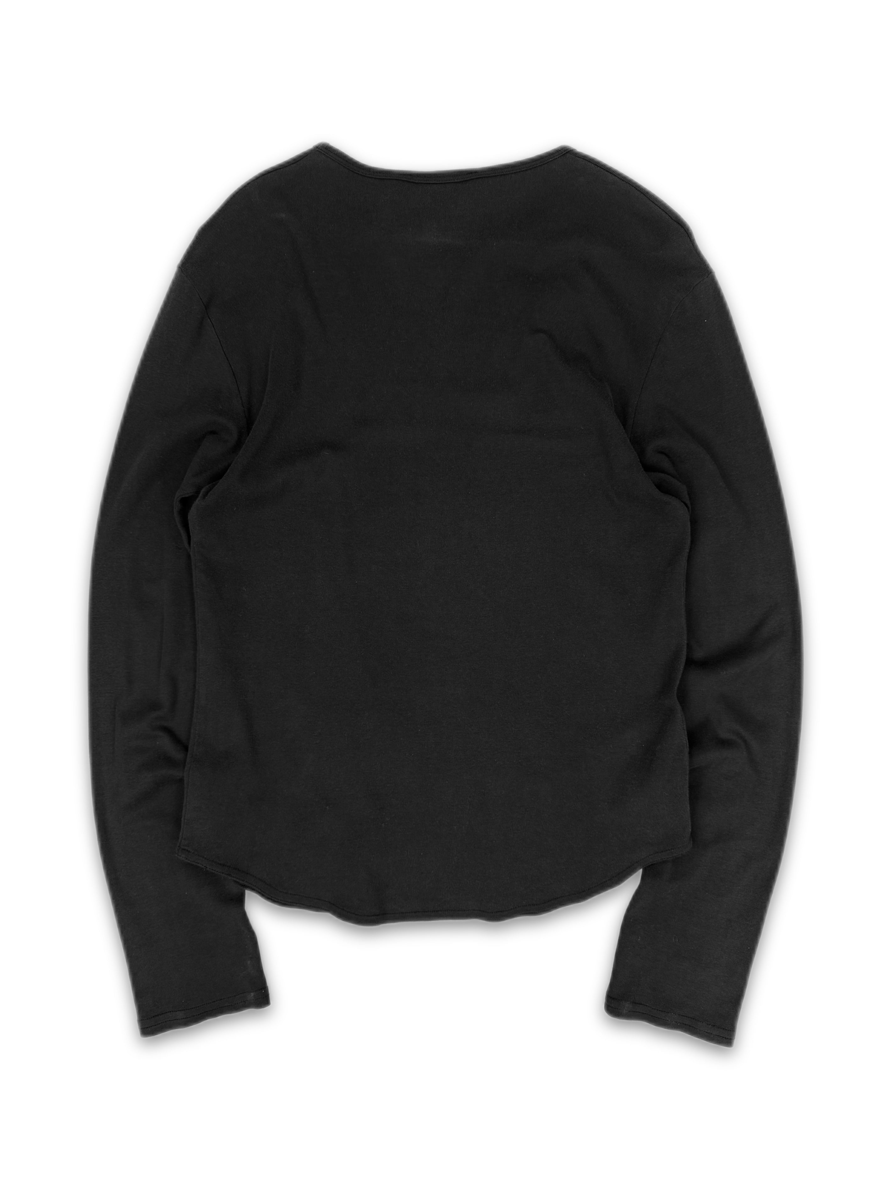 AW98 Raf Simons ‘Radioactivity’ Skull &amp; Heart Ribbed Long Sleeve