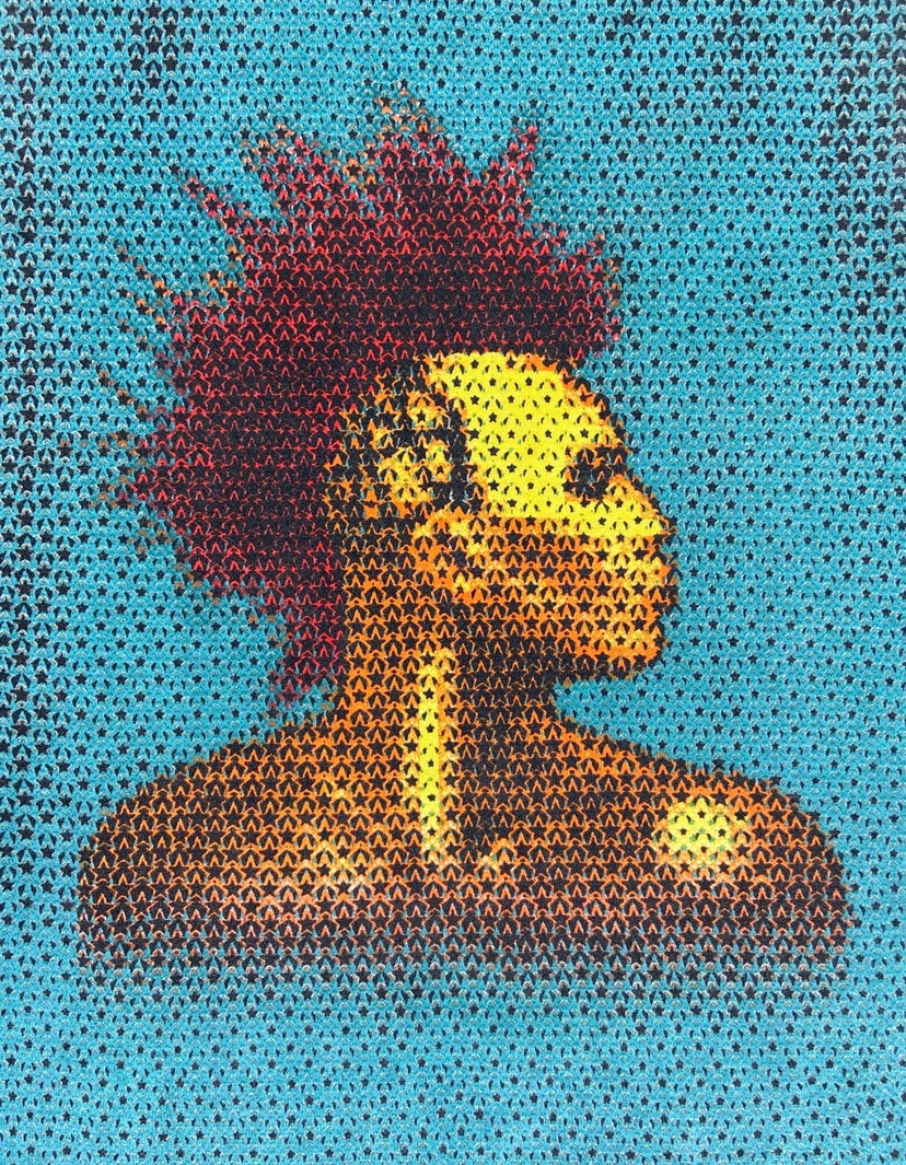 90’s Jean Paul Gaultier Star Print Punk Head Anarchy T-Shirt