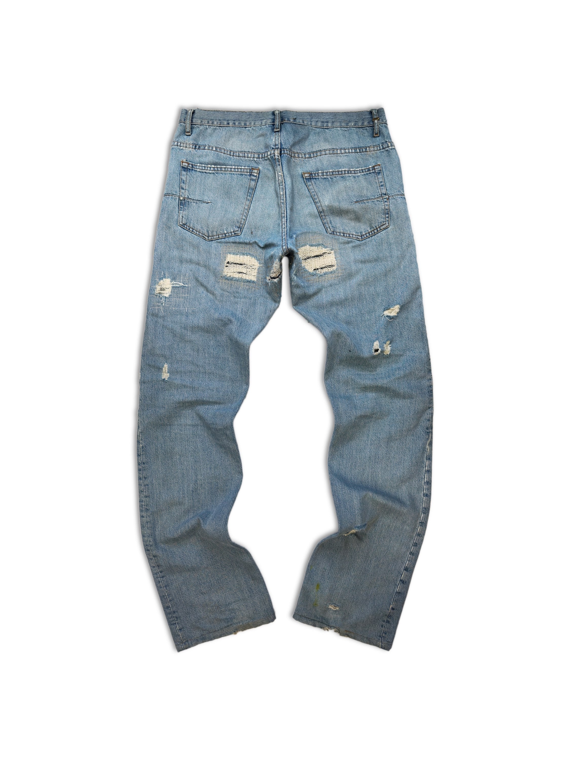 SS06 Dior by Hedi Slimane ‘Crash’ Blue Light Wash Distressed Jeans