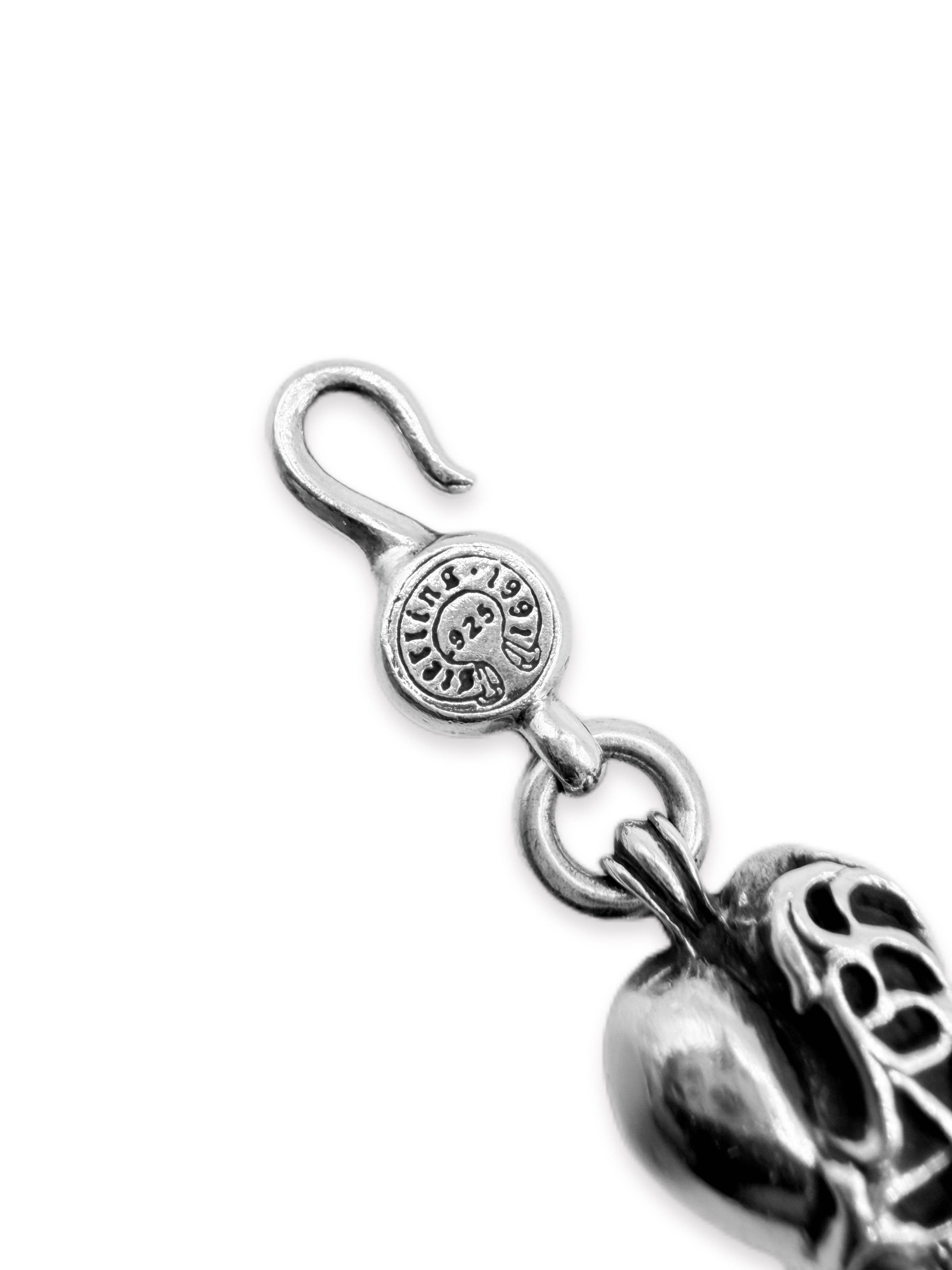 Chrome Hearts ‘Heart’ 8 Link .925 Silver Cut Out Bracelet