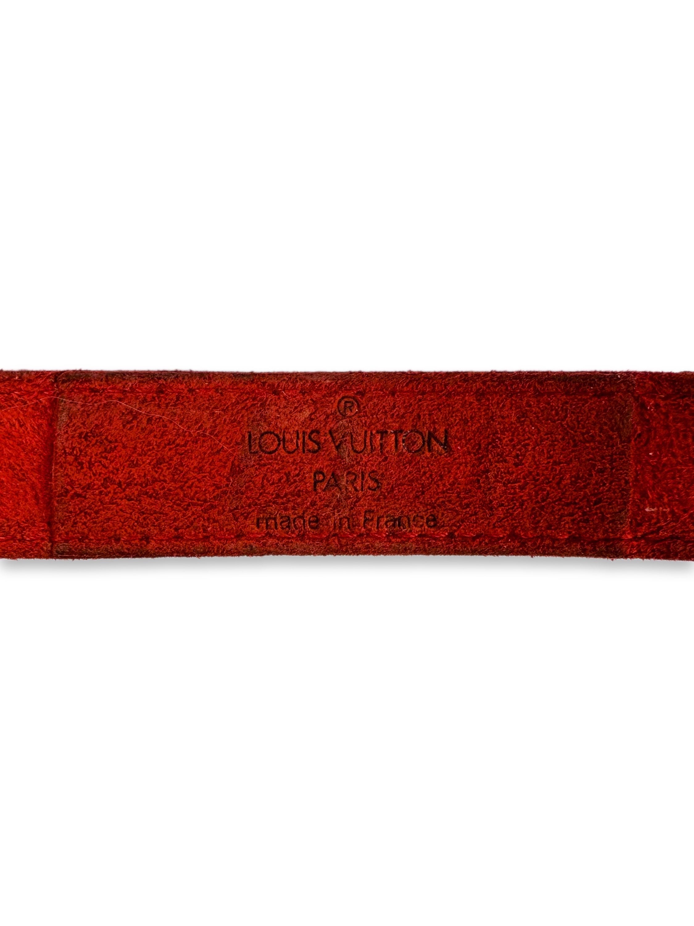 Louis Vuitton Silver Flower Embossed Monogram Bracelet