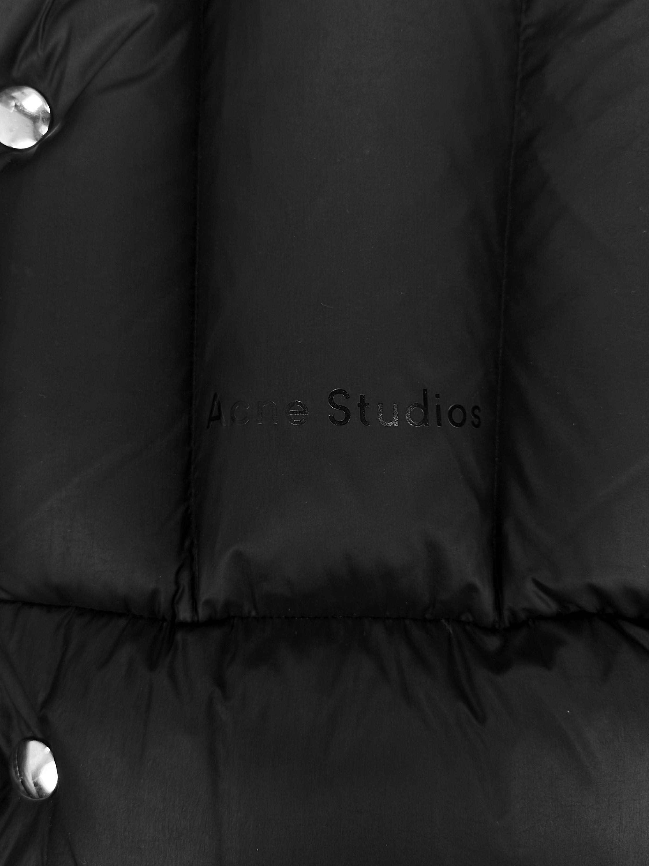 Acne Studios Black Down Fill Full Length Puffer Trench Coat