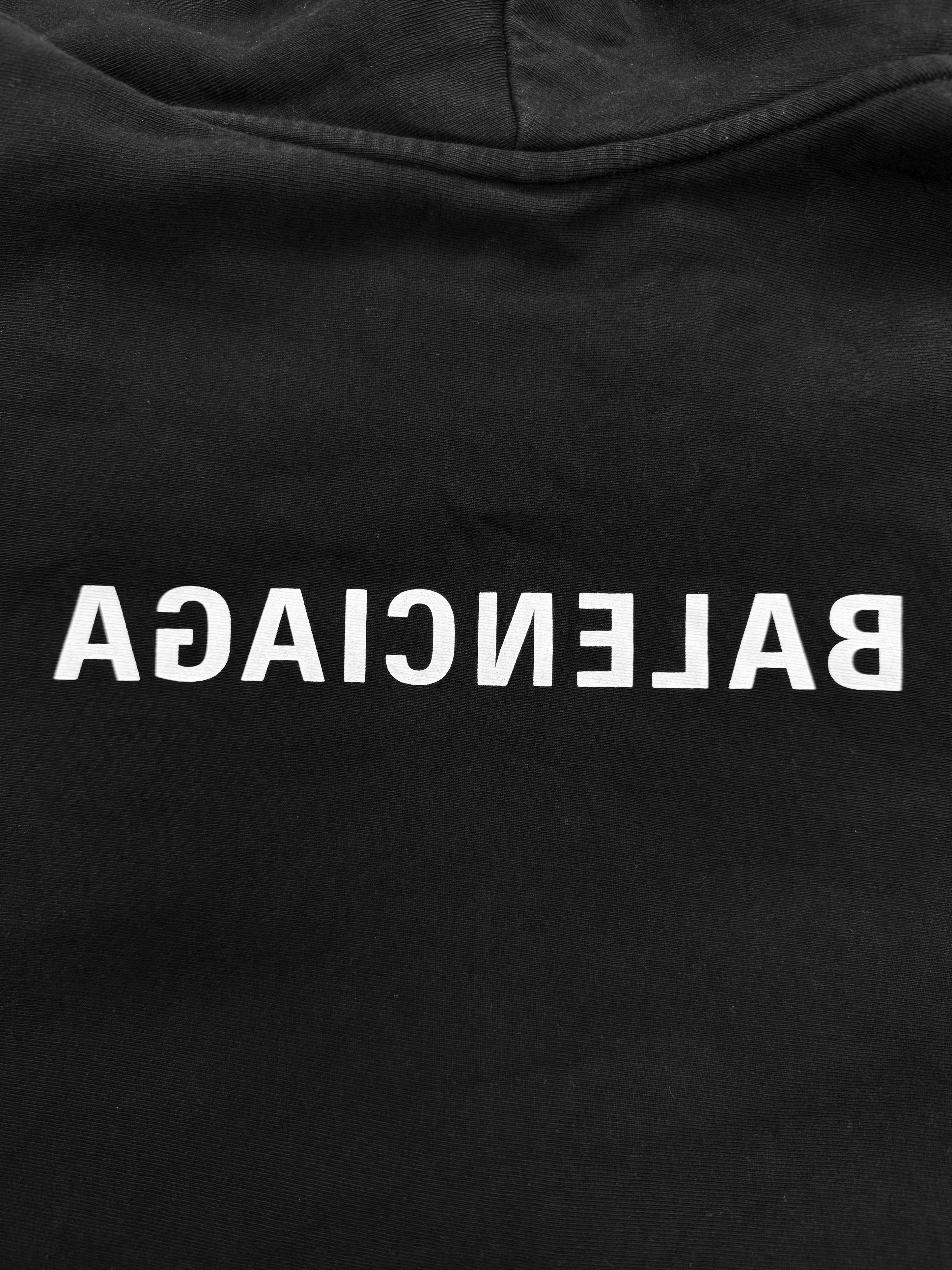 SS23 Balenciaga ‘Mirror’ Mud Show Reverse Logo Zip-up Hoodie