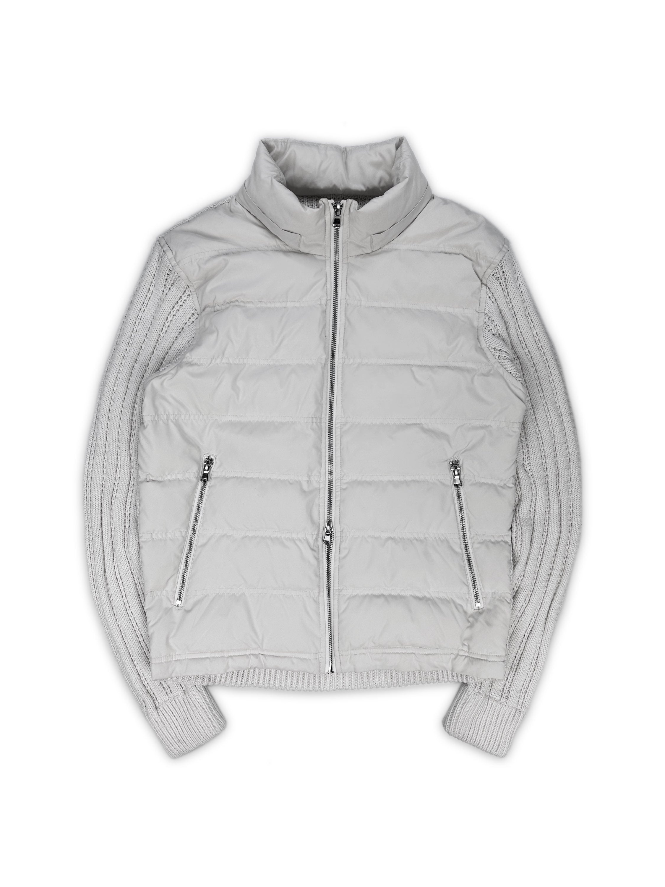 Tete Homme Puffer Knit High Collar Hybrid Jacket