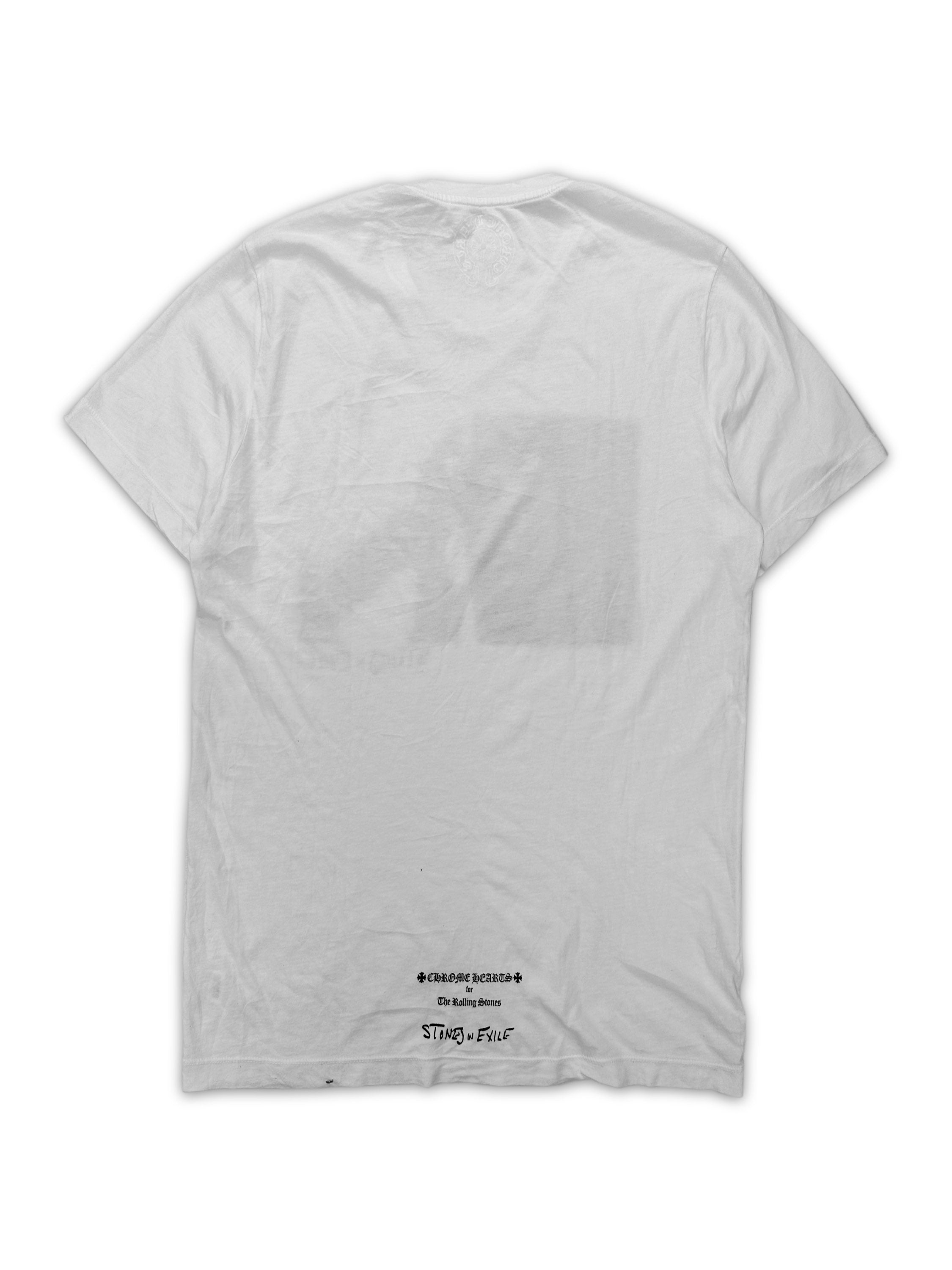 Chrome Hearts x Rolling Stones ‘Stones in Exile’ White T-Shirt