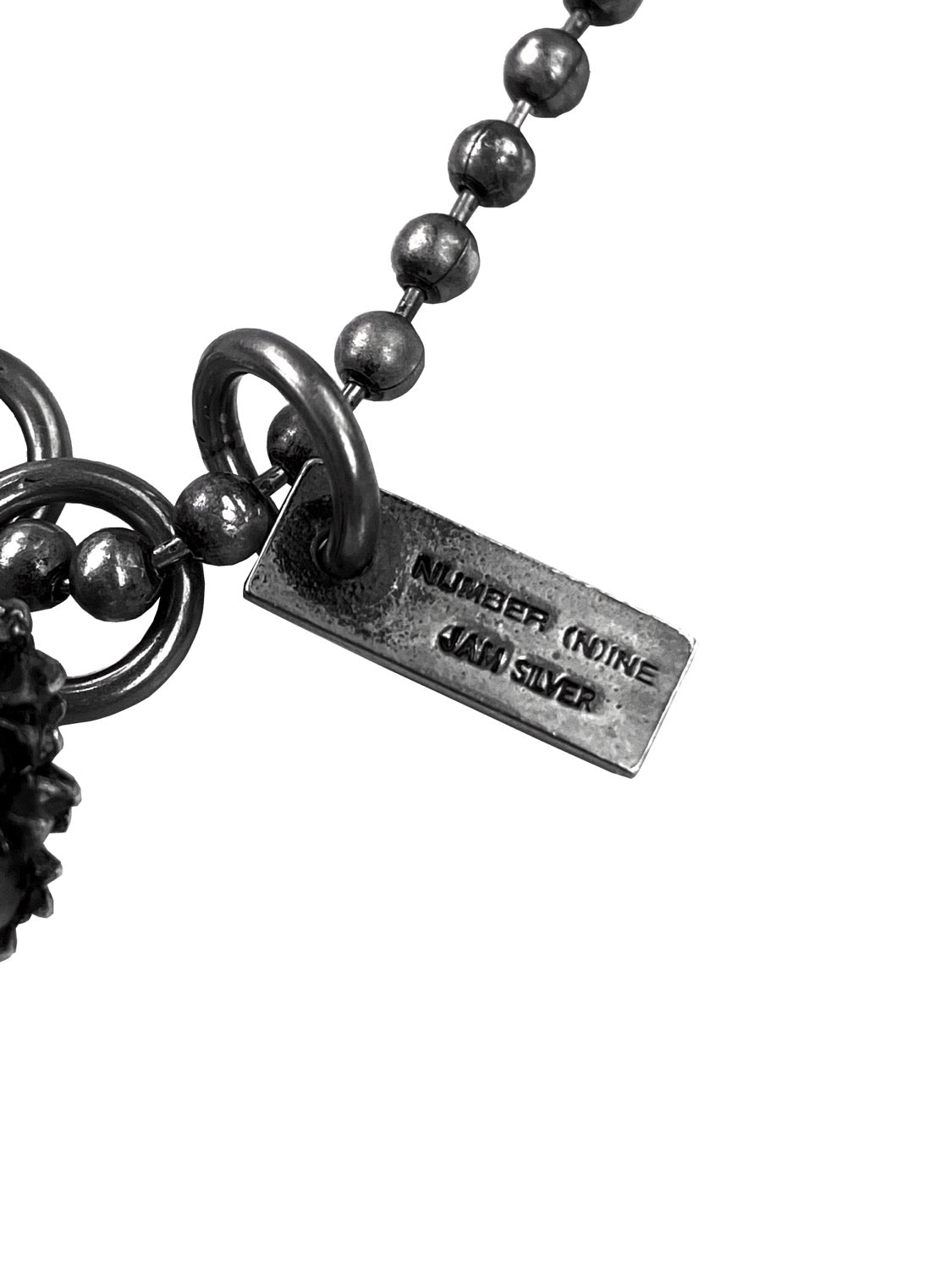 SS06 Number (N)ine x Jam Home Made .925 Silver Skull Chain