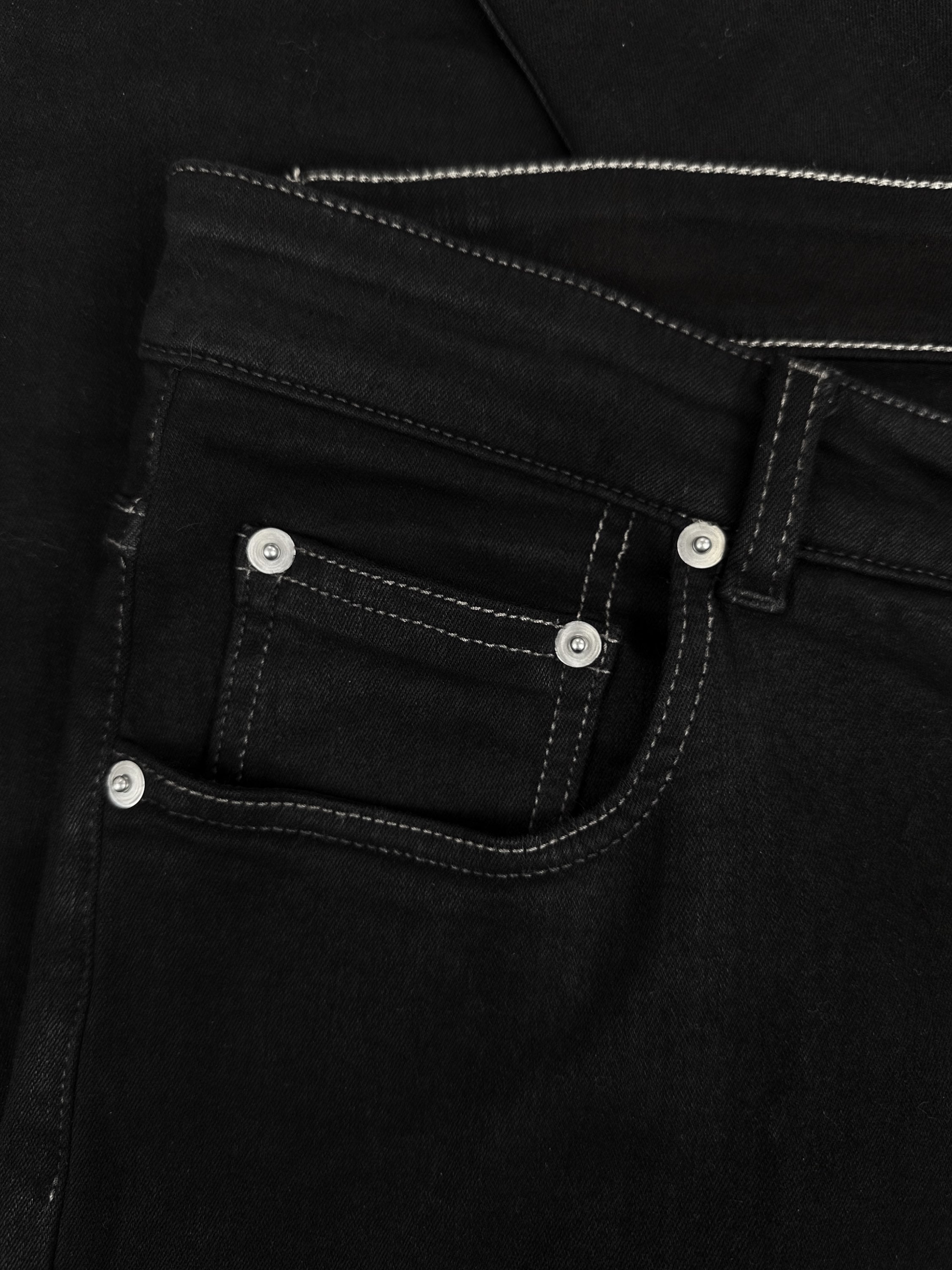 Rick Owens DRKSHDW Black ‘Detroit’ Cut Waxed Denim