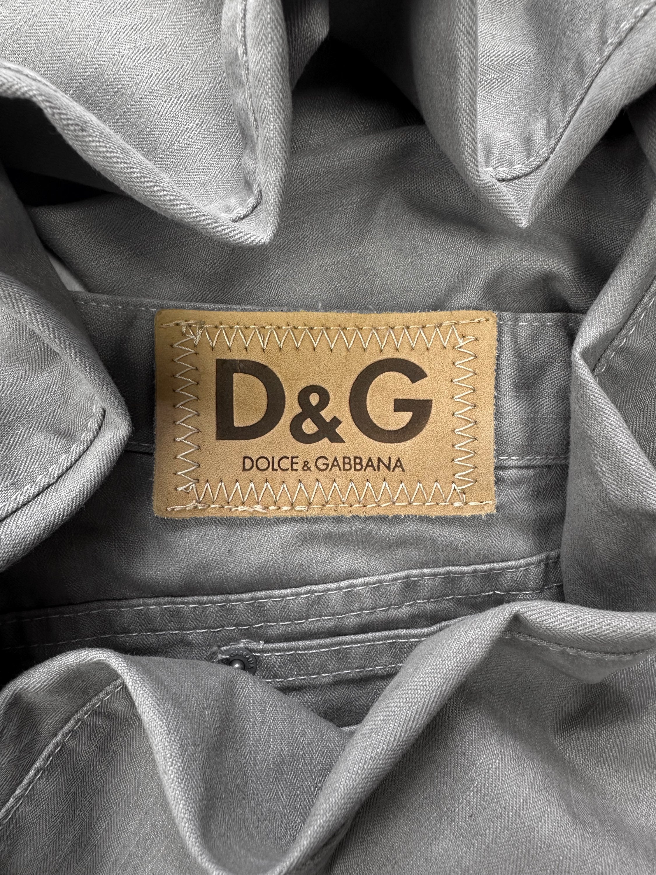 00s Dolce & Gabbana Grey Wash Wide Cut Denim
