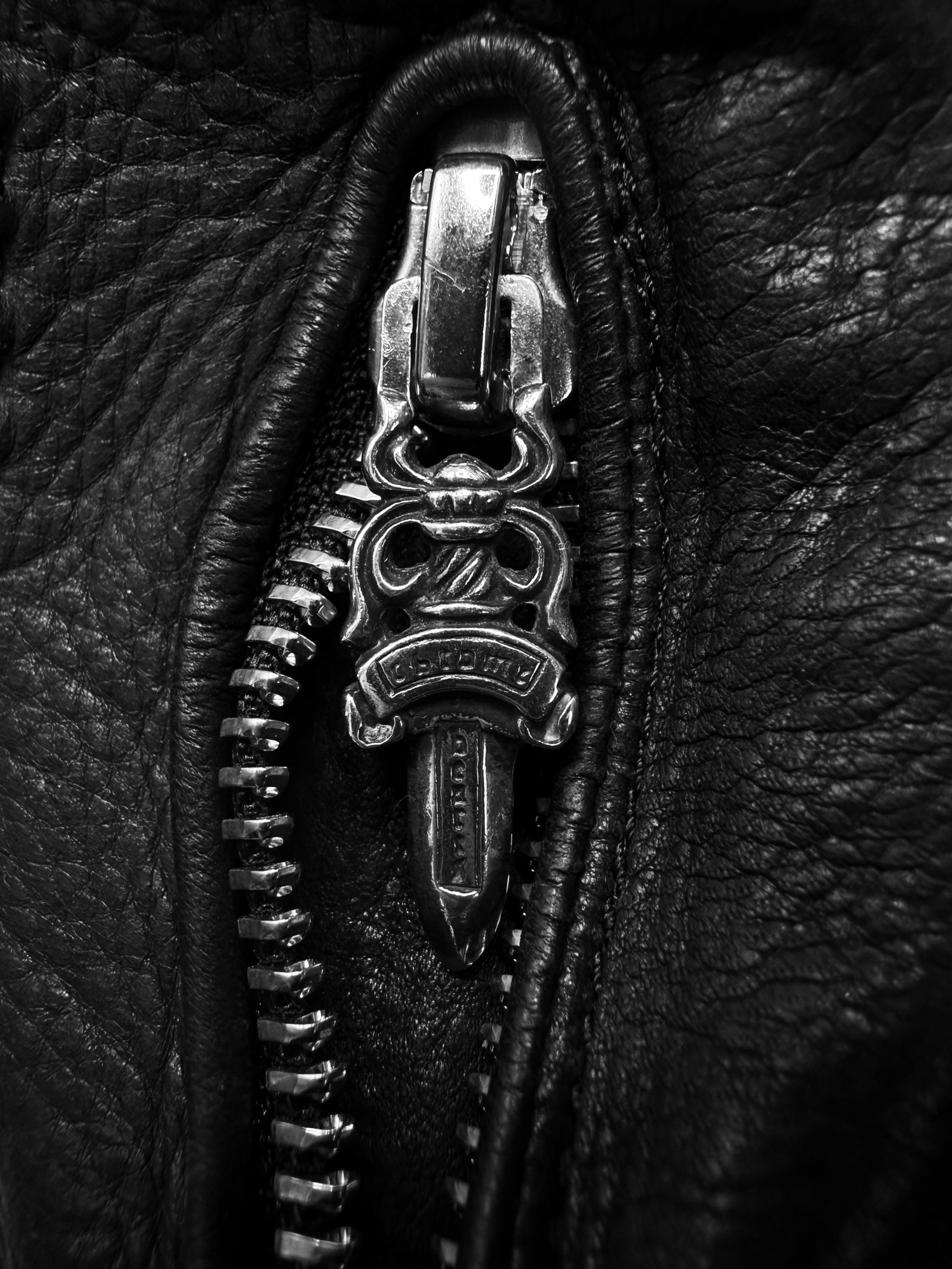 Chrome Hearts ‘Open Wound’ Dagger Cashmere Lined Leather Gloves
