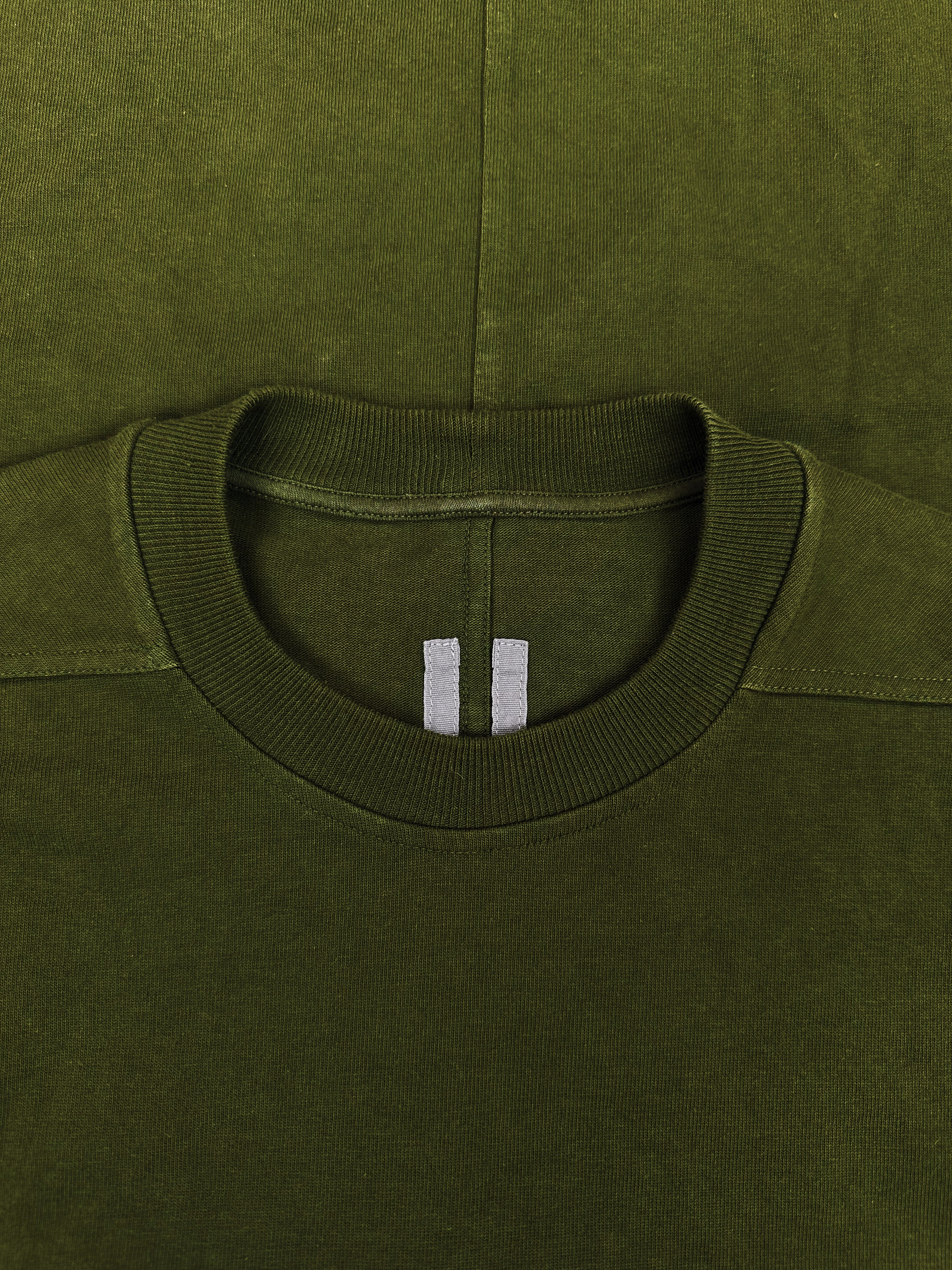 AW18 Rick Owens ‘Sisyphus’ Olive Green Heavy Weight Tall T-Shirt