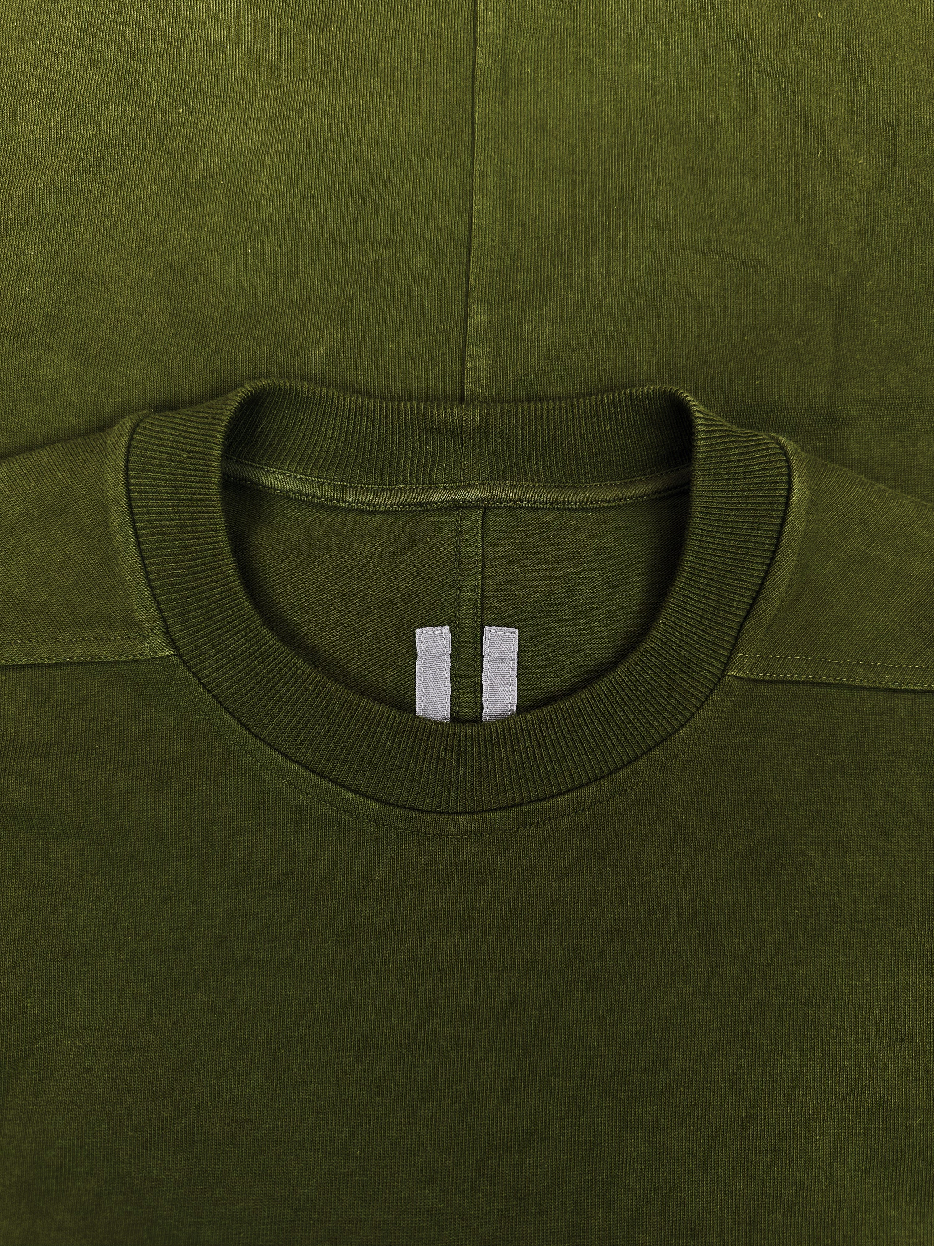 AW18 Rick Owens ‘Sisyphus’ Olive Green Heavy Weight Tall T-Shirt