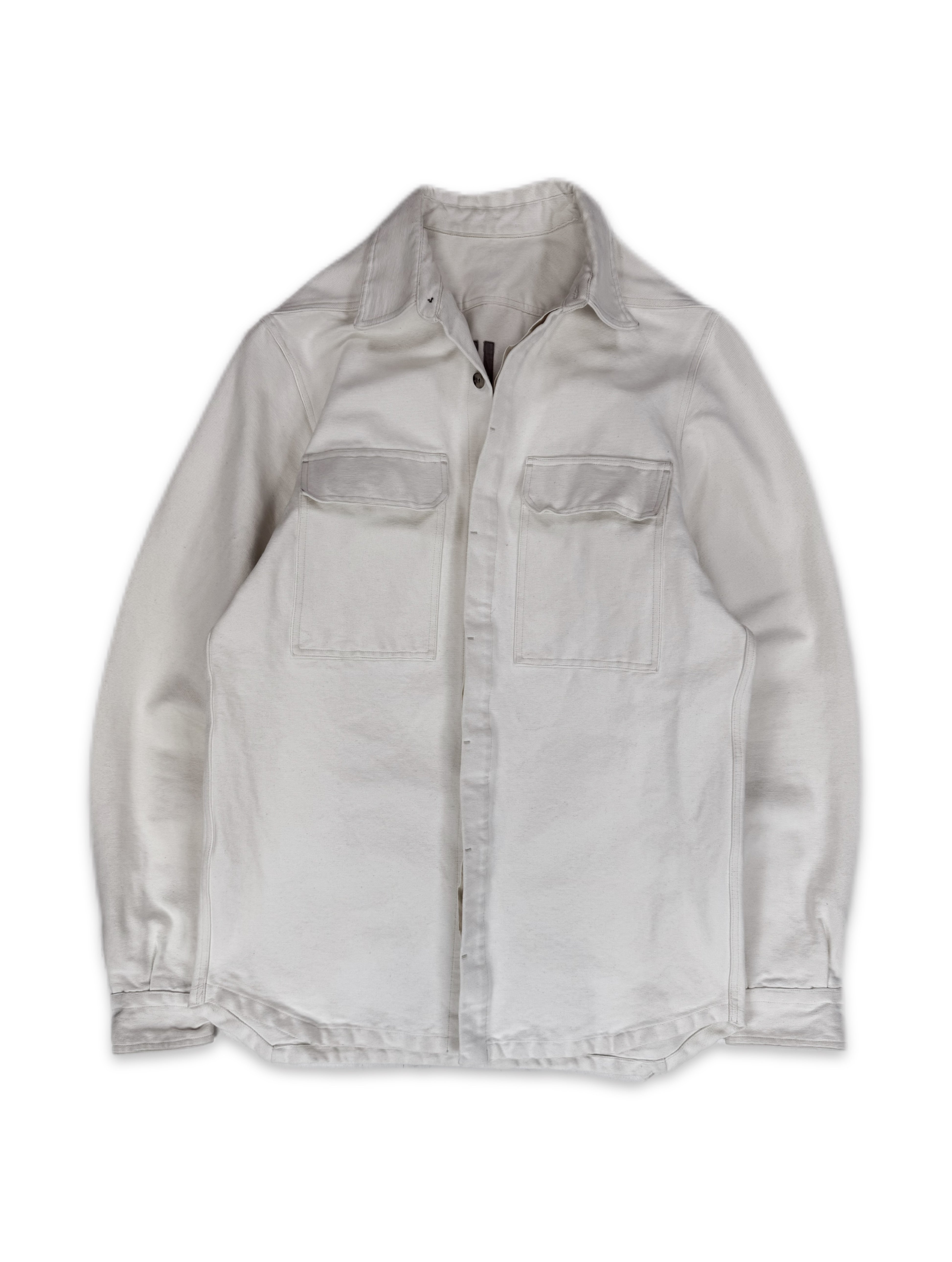 SS18 Rick Owens ‘Dirt’ White Denim Multi Pocket Jacket