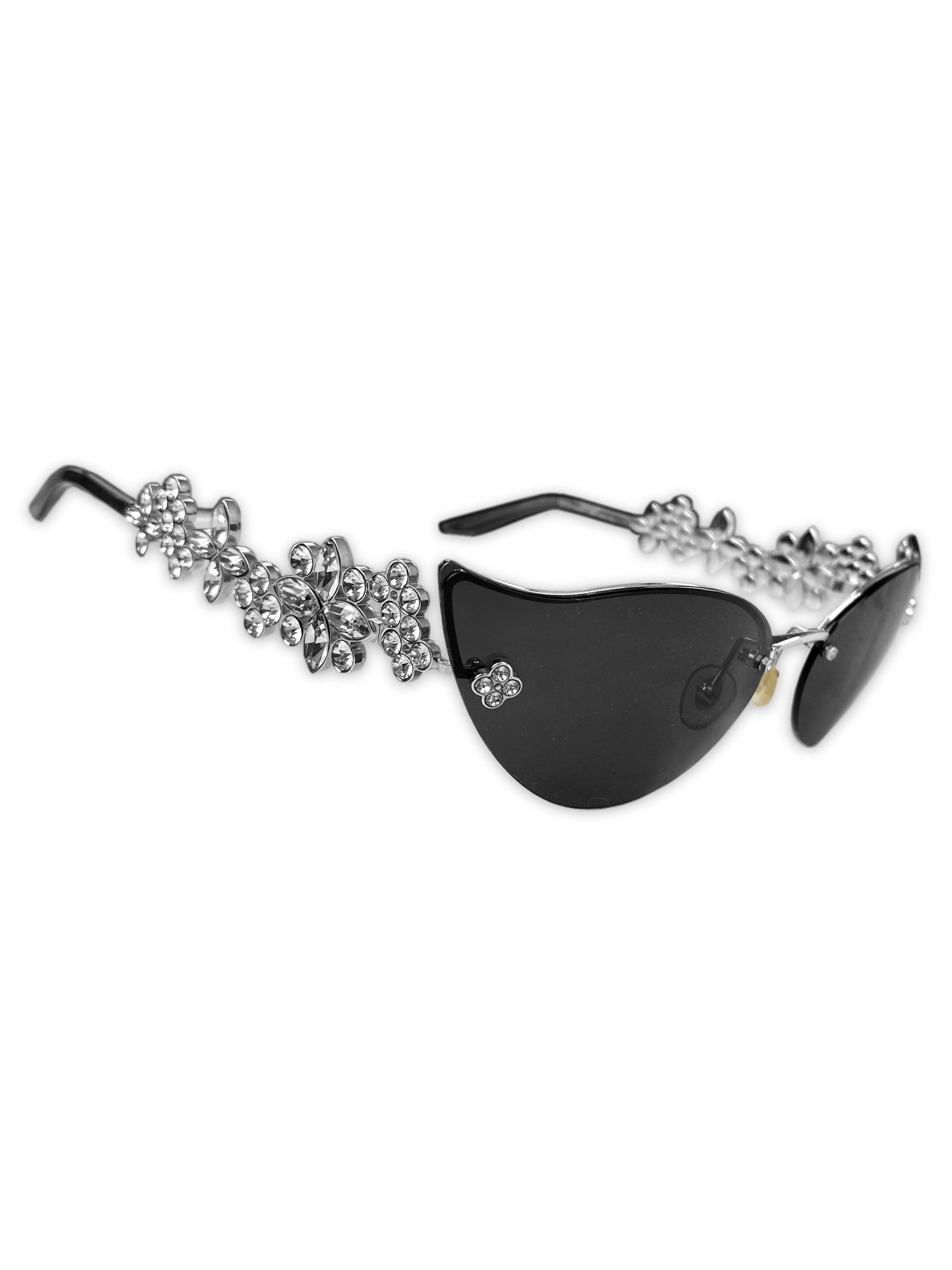 Louis Vuitton 62/1000 Silver ‘Cat Eyes’ Swarovski Crystal Sunglasses