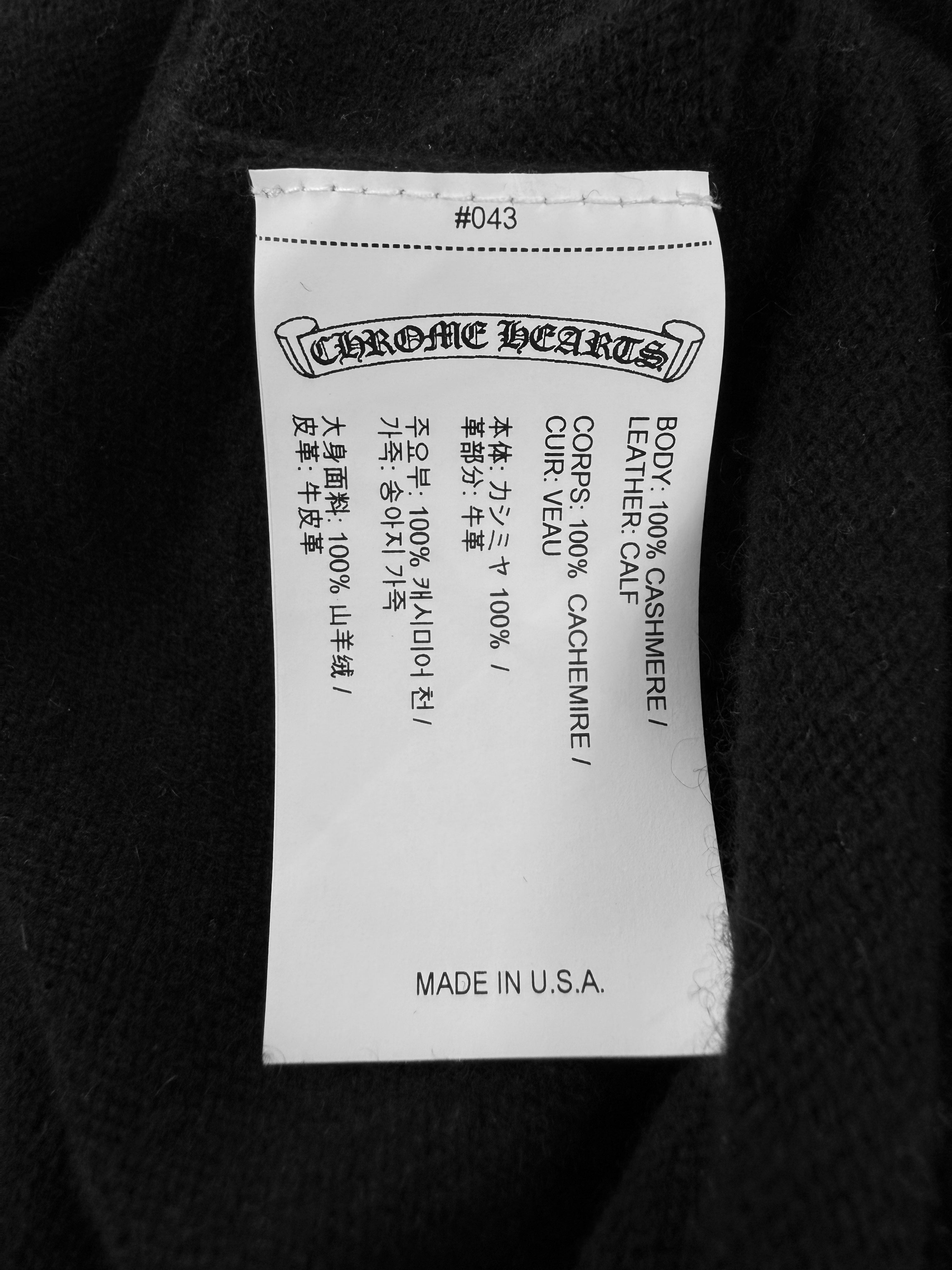 Chrome Hearts Cashmere Blue Triple Cross Patch Black Mask Beanie