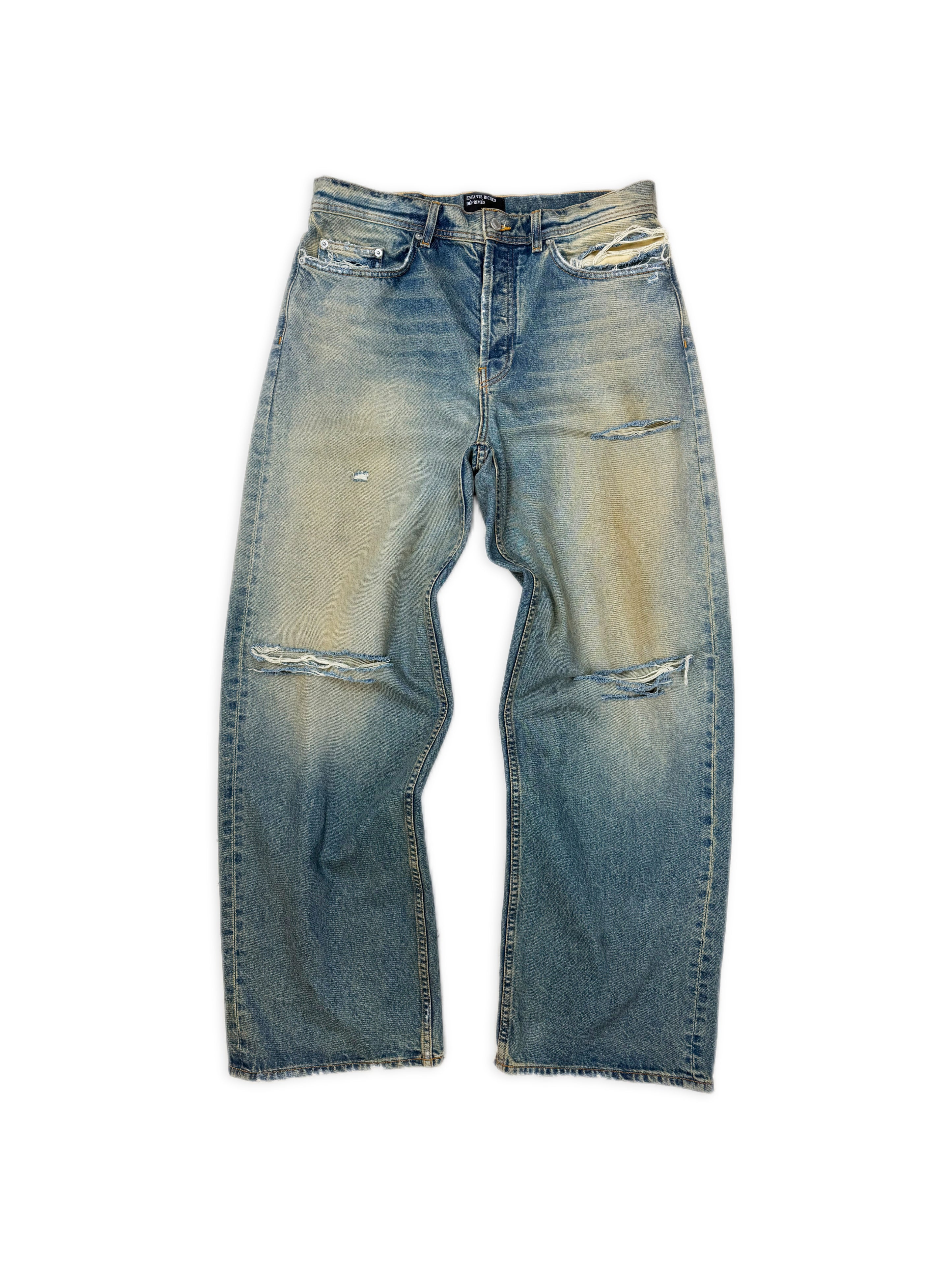 SS24 Enfants Riches Deprimes ‘Corpse Pose’ Sand Wash Denim