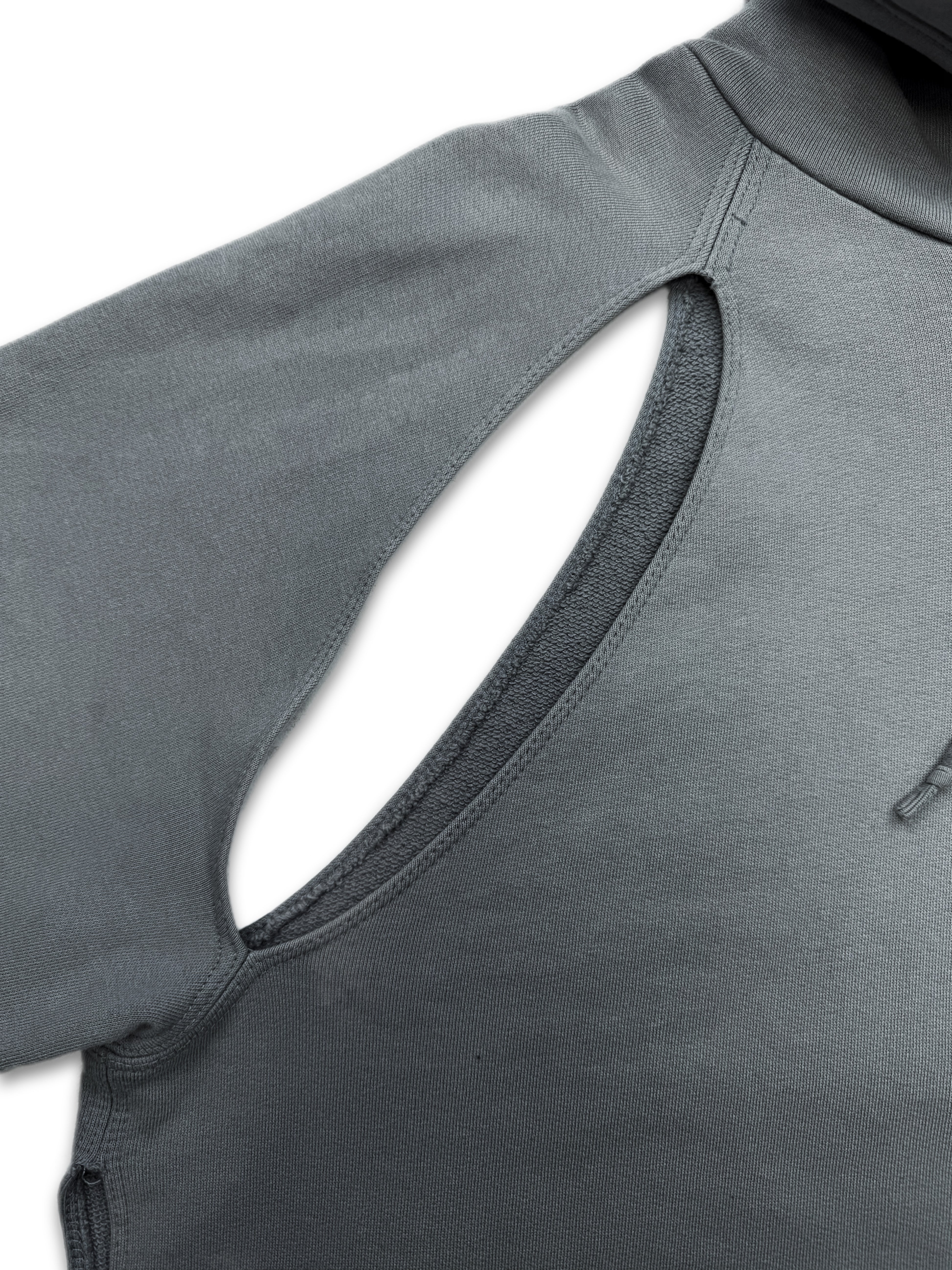 SS06 Raf Simons ‘Icarus Surgit’ Cut Out Slit Washed Hoodie