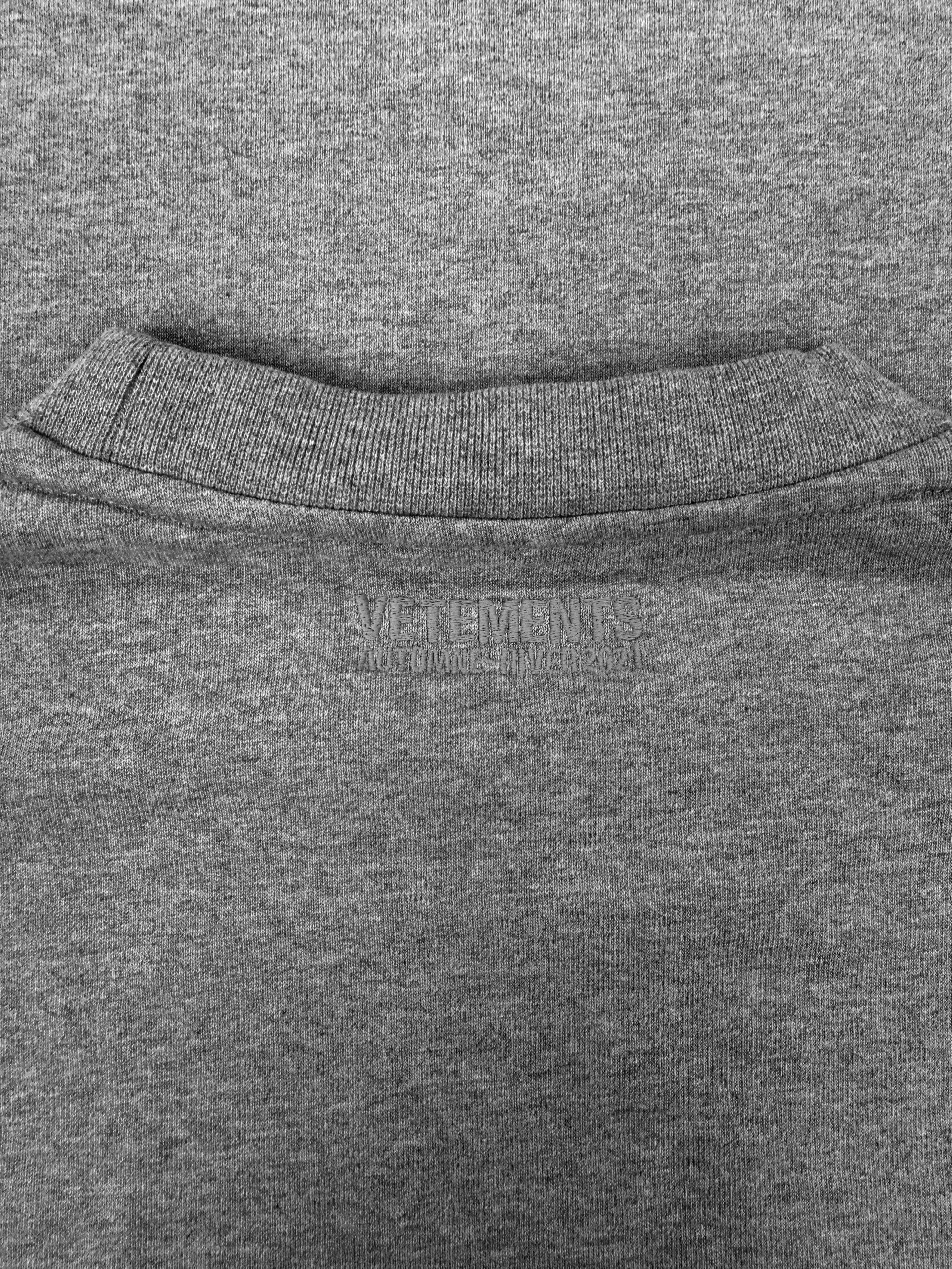 AW21 Vetements Gothic Old English Logo Long Sleeve Shirt
