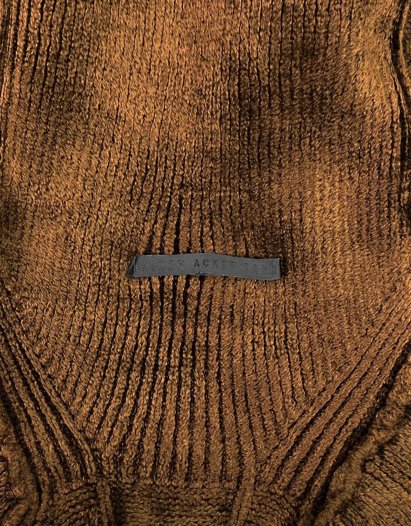 AW18 Haider Ackermann Aralia Cable-Knit Ribbed Turtleneck