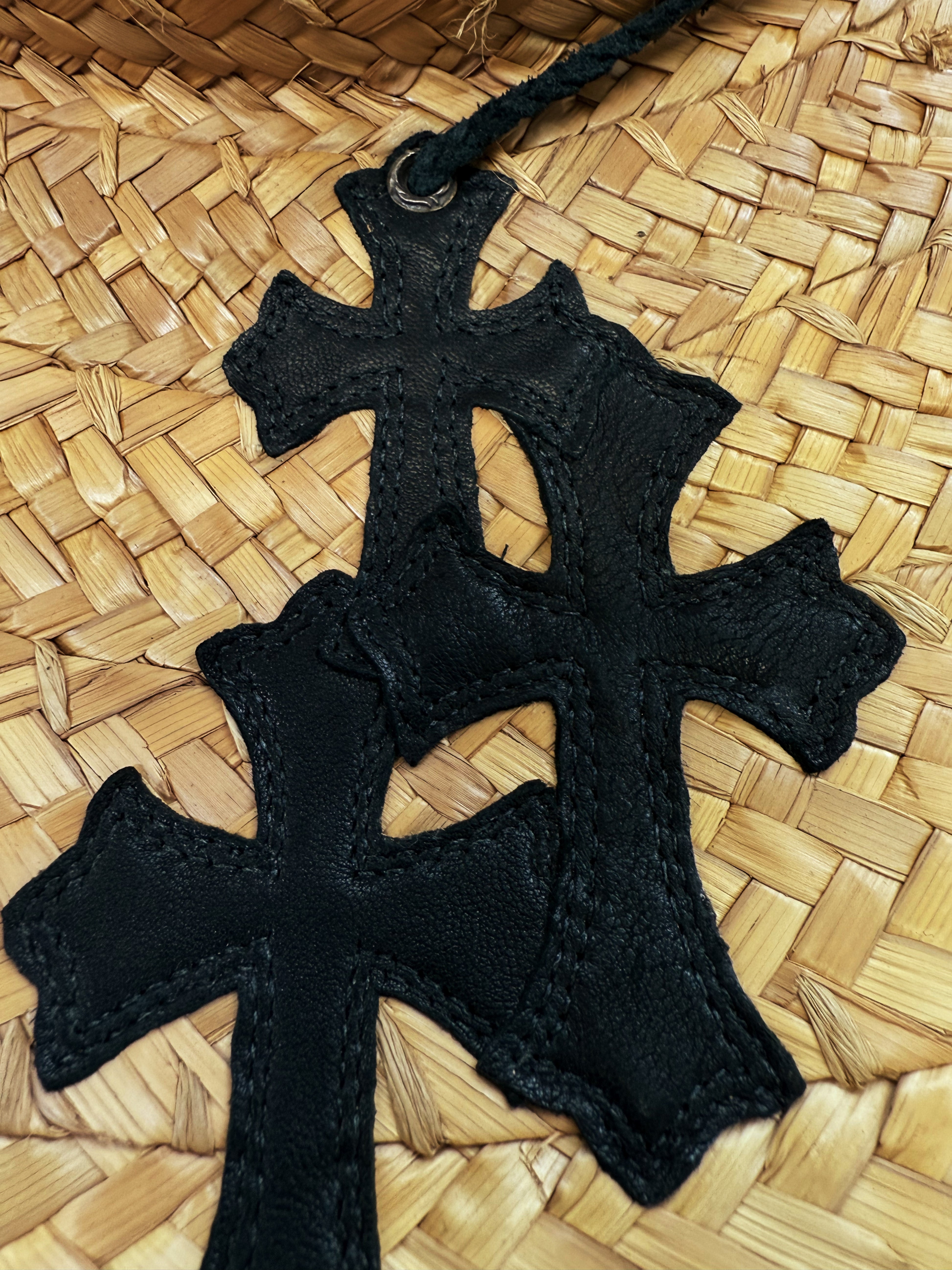 Chrome Hearts 14 Cross Patch .925 Silver Cross Straw Sun Hat