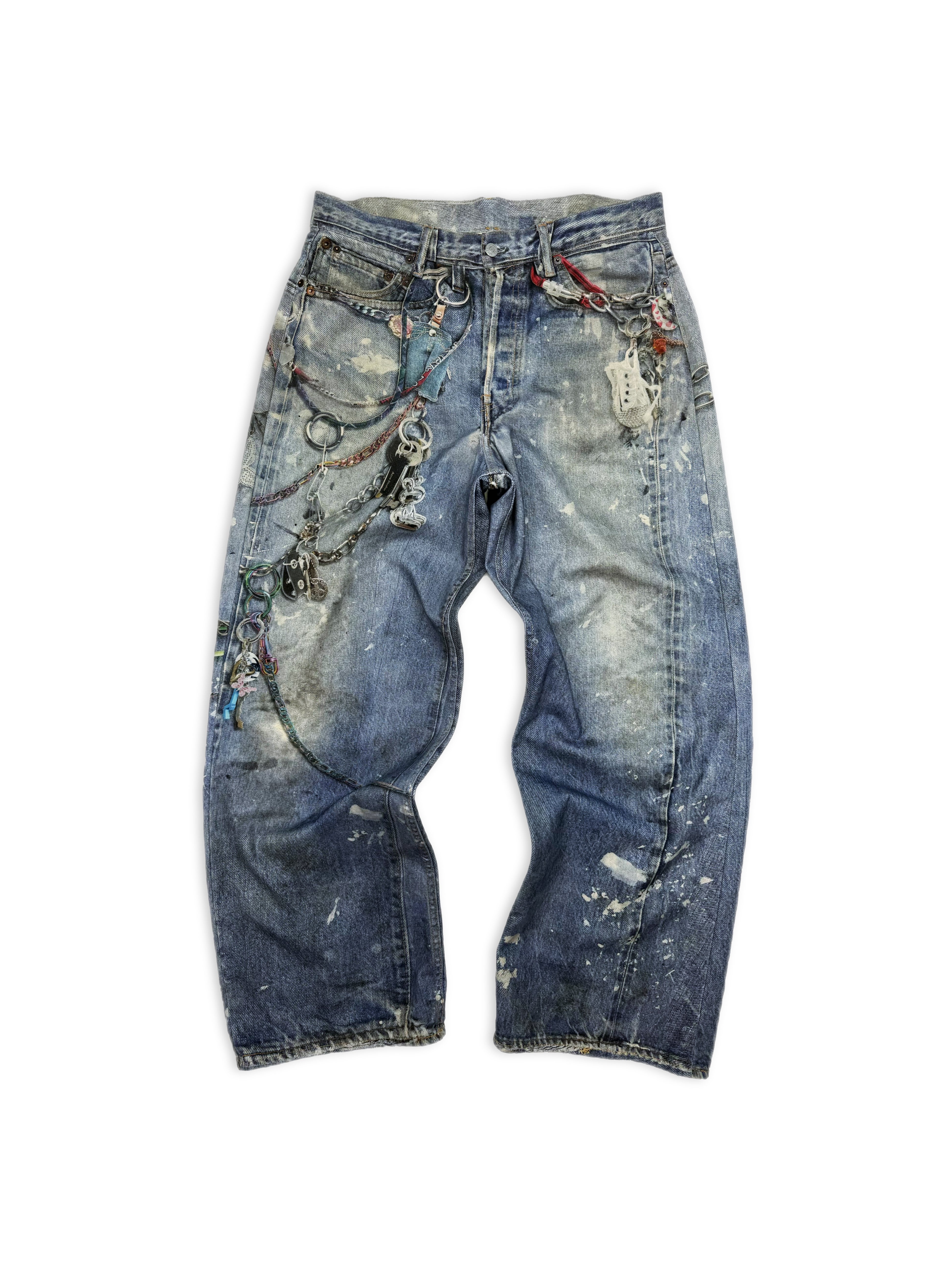 Acne Studios 1981 Trompe L’Oeil Keychain Baggy Jeans