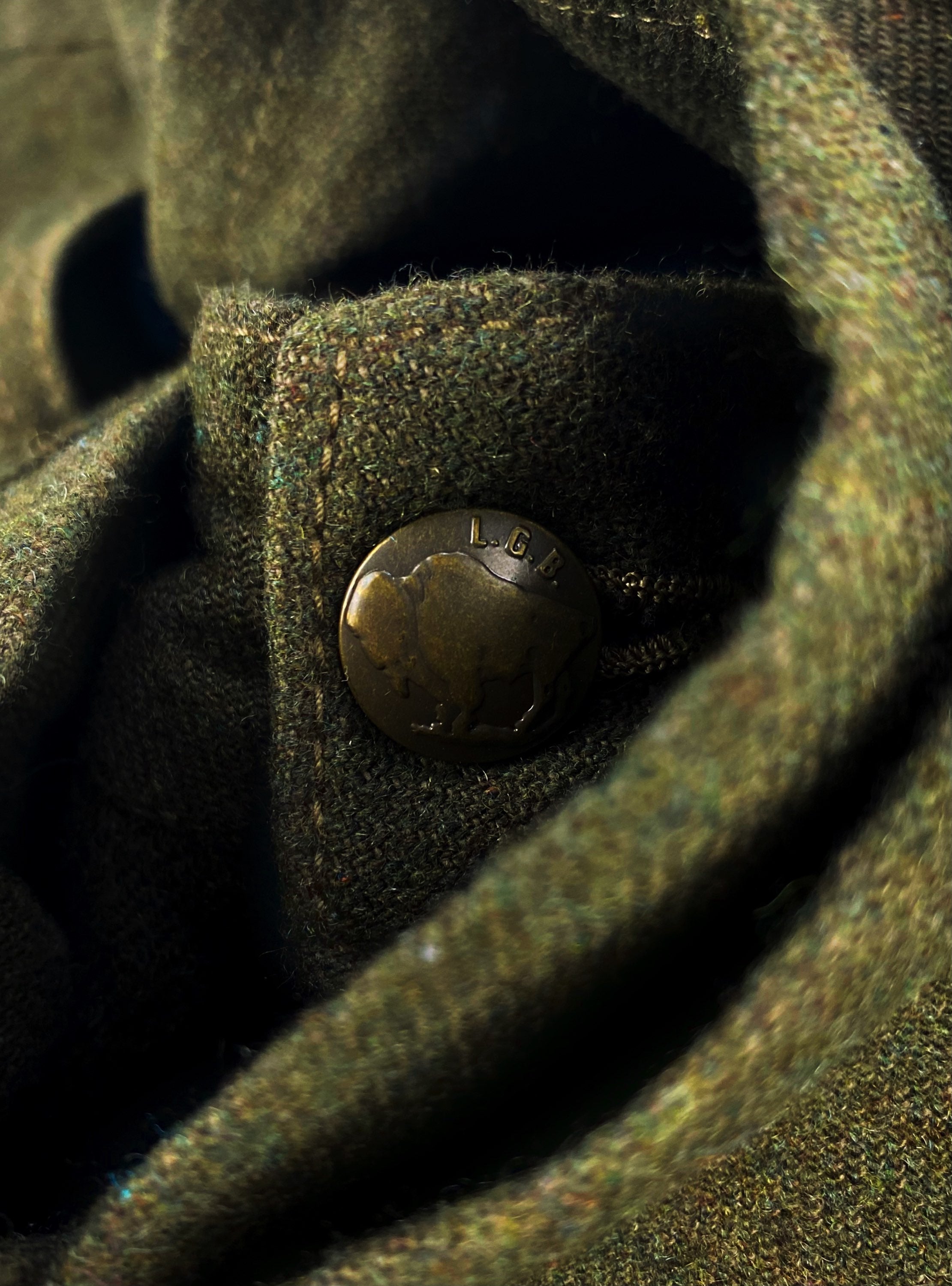 00s Le Grande Bleu (L.G.B) ‘Flared’ Cut Moss Green Trousers