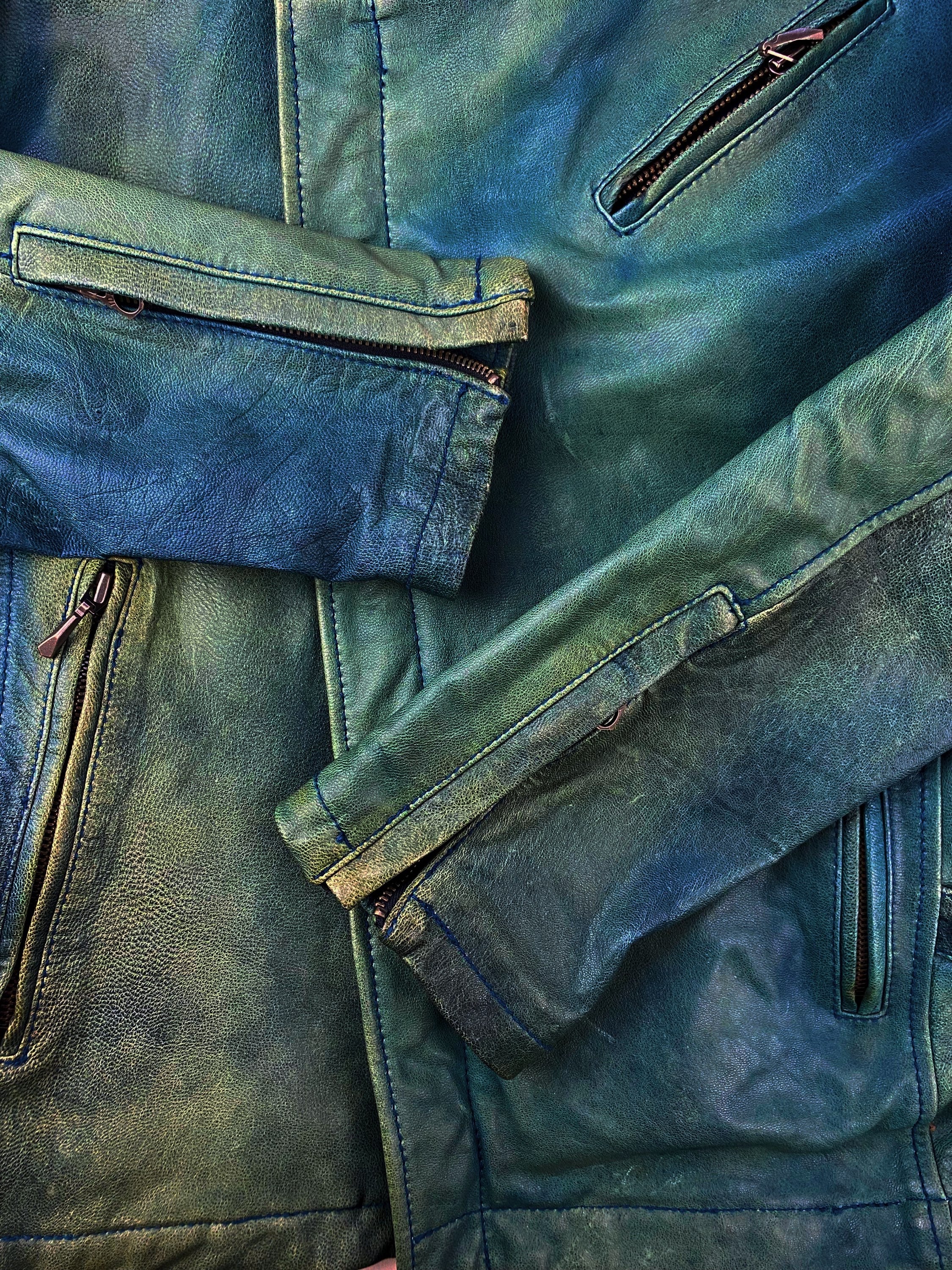 00s Katharine Hamnett Goatskin Leather Transformable Jacket