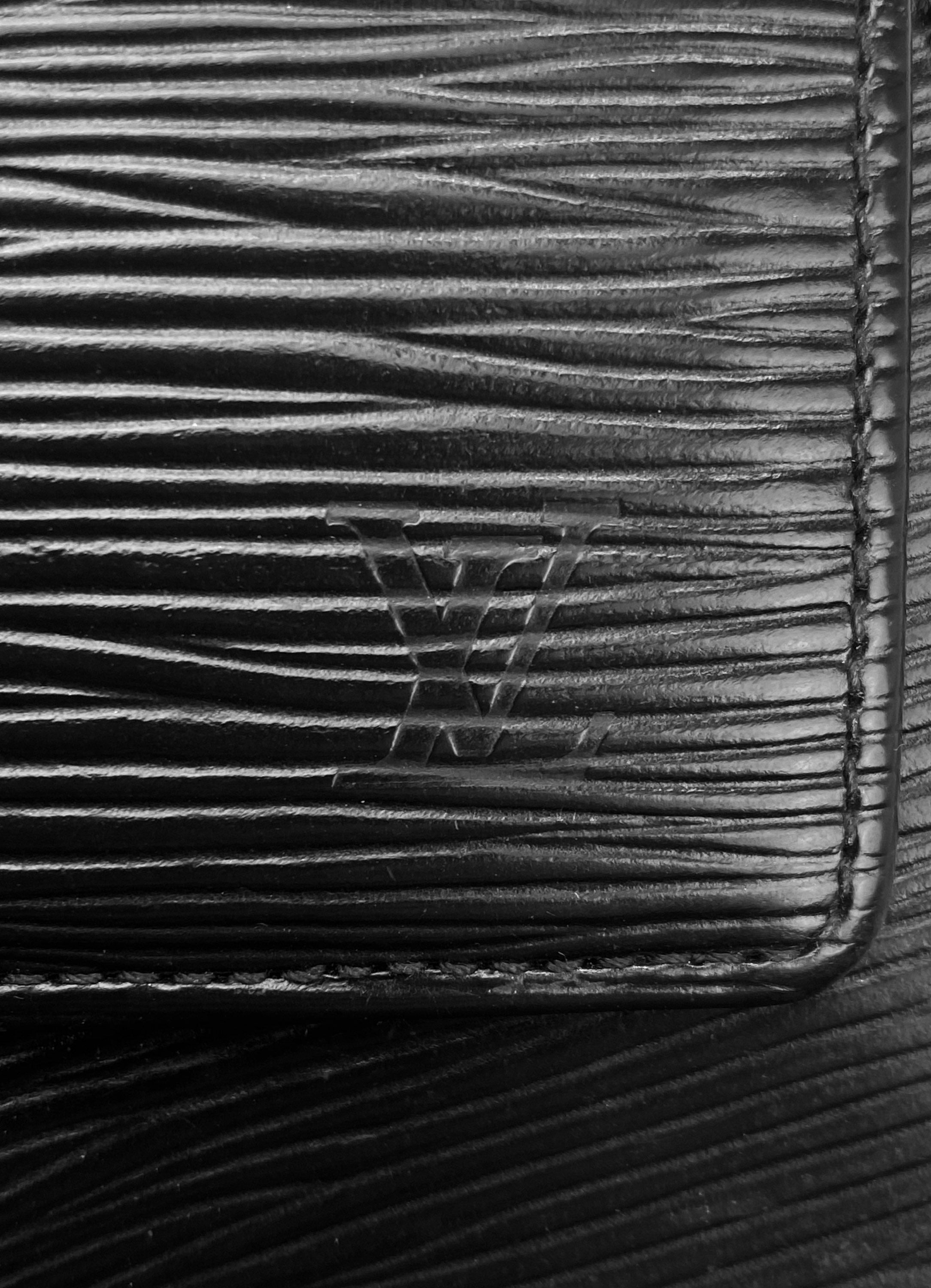 Louis Vuitton Black Epi Logo Trifold Wallet
