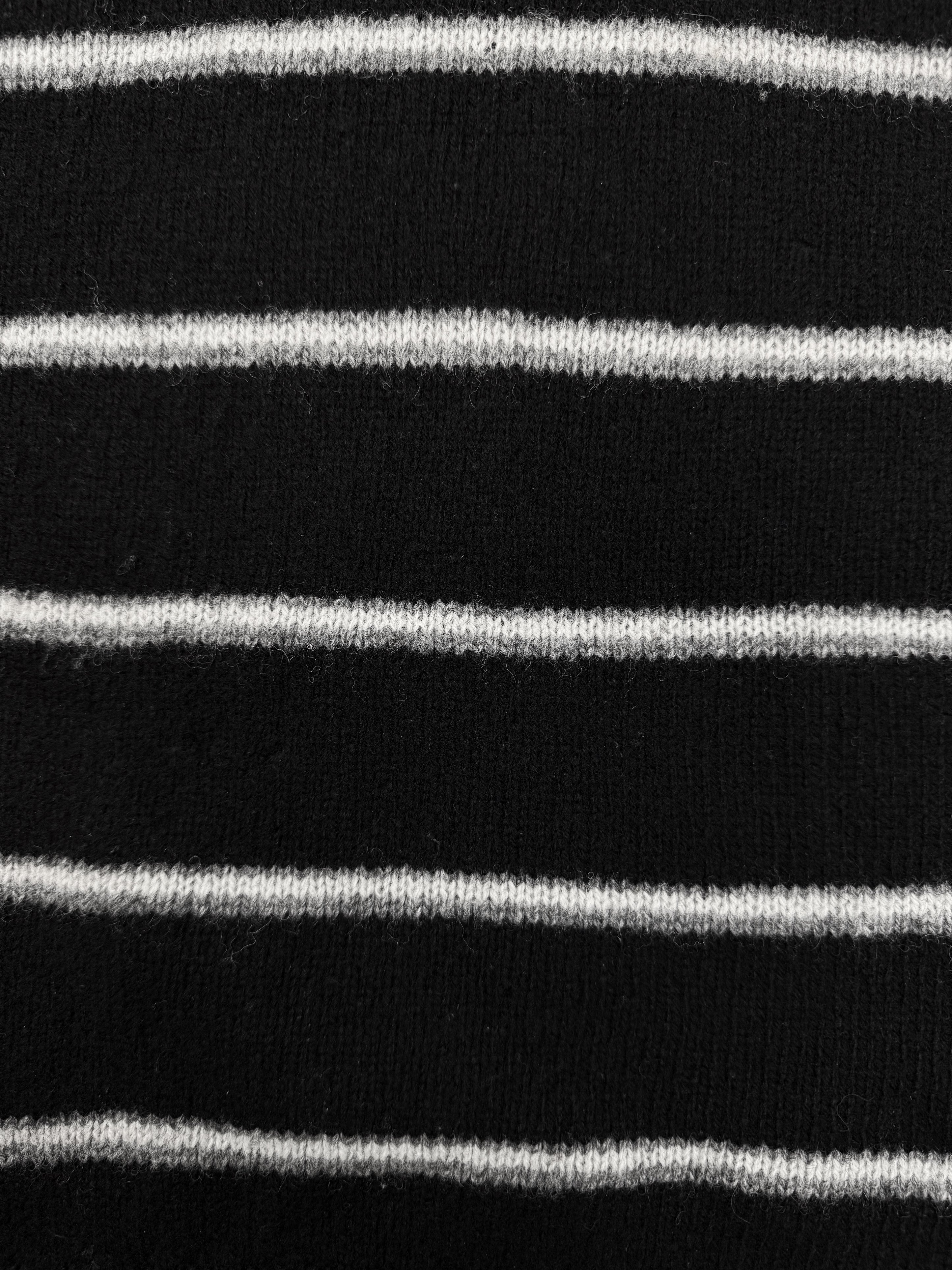 AW14 Saint Laurent Paris Hedi Slimane Striped Mohair Knitted Sweater
