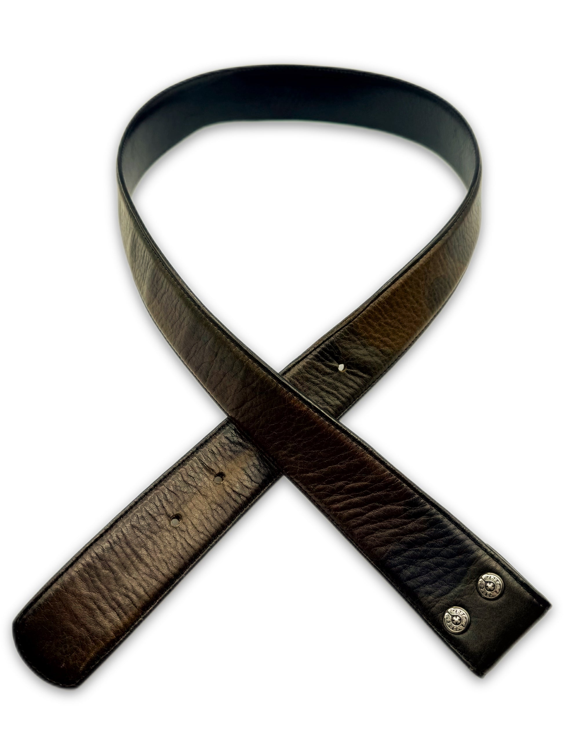 Chrome Hearts Green Camouflage Leather Belt Strap