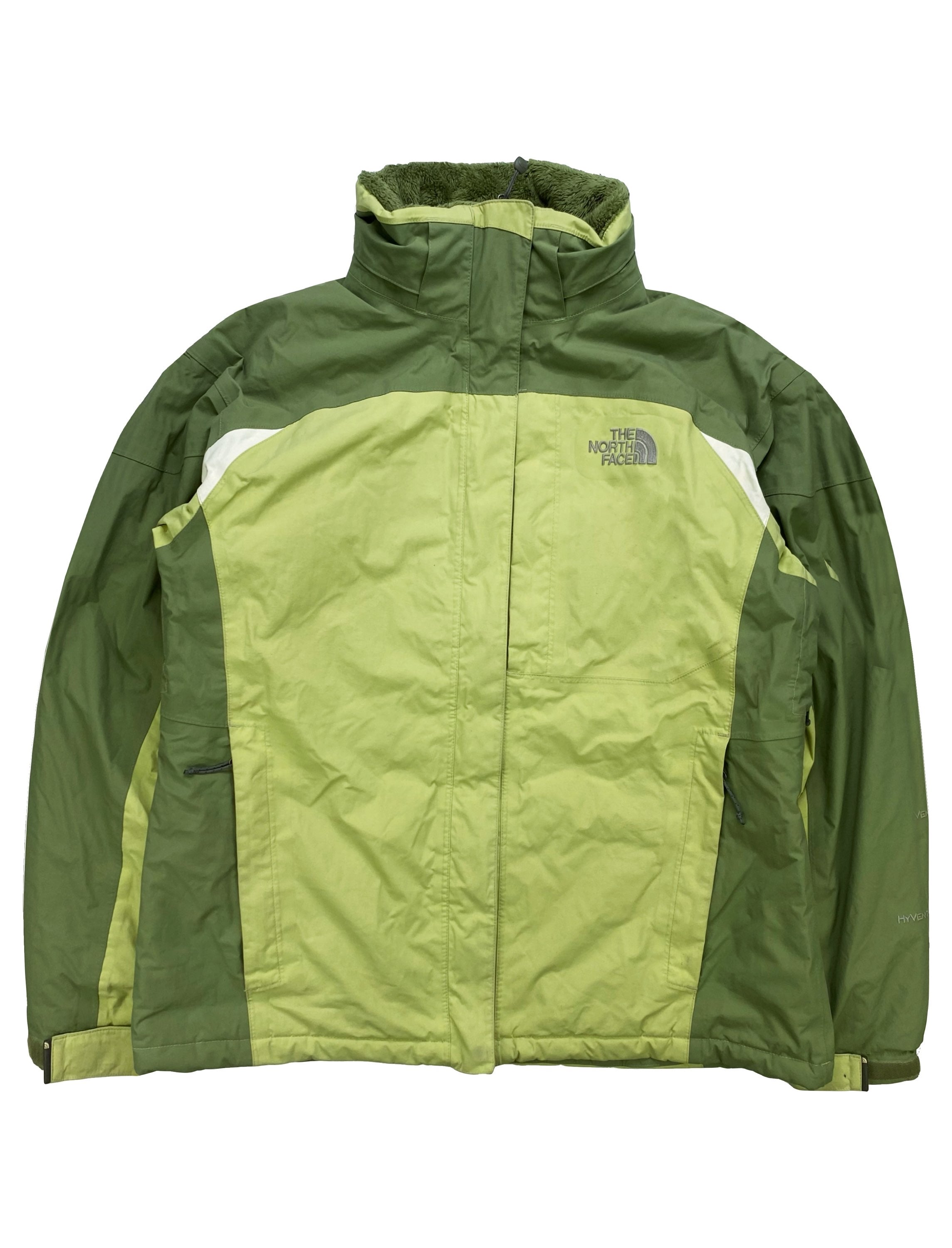 The North Face Lime Green Two Tone Hyvent Jacket