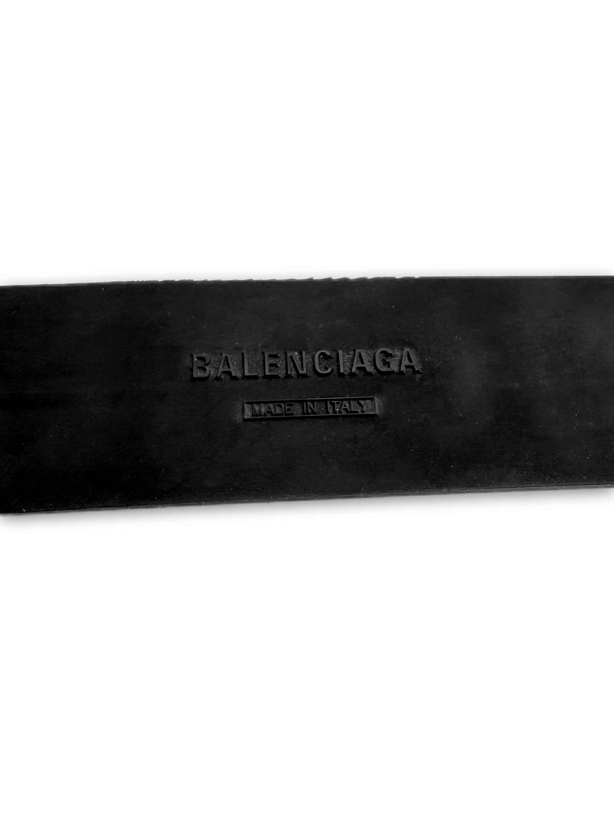 AW20 Balenciaga by Demna Gvasalia ‘Tyre’ Rubber Black Belt