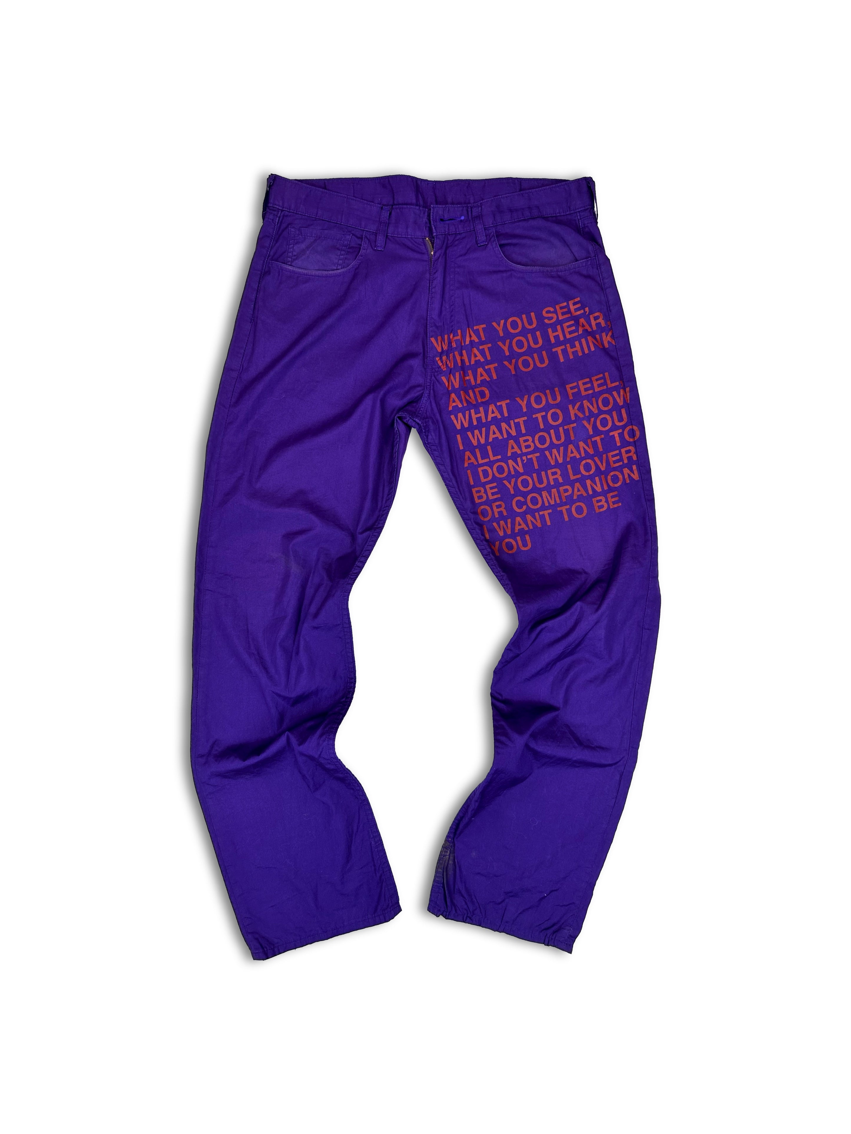 SS02 Junya Watanabe Poem ‘Companion’ Purple Boot Cut Pants