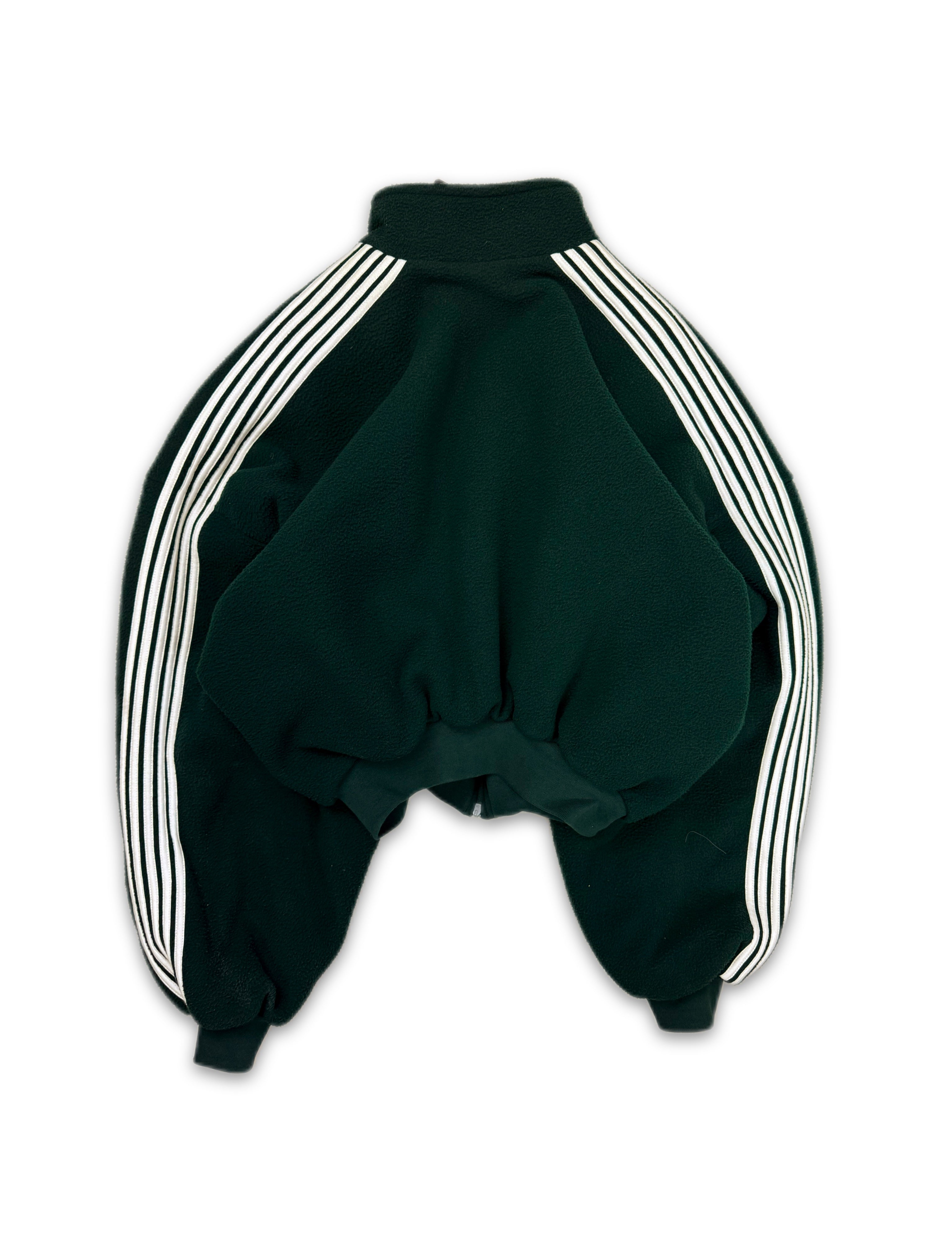 SS25 Balenciaga Cropped ‘Sport Icon’ Logo Striped Fleece Jacket