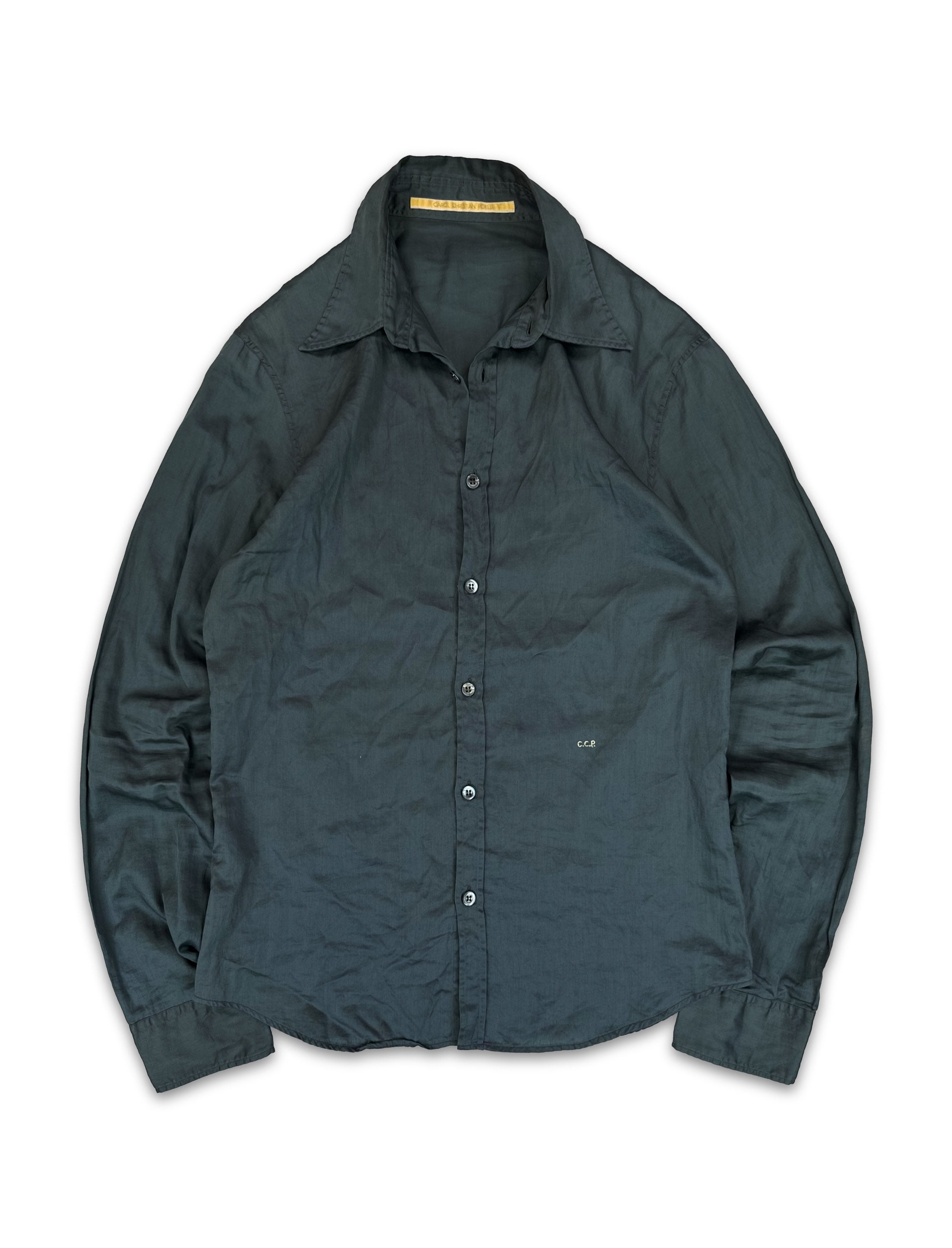 AW96 Carol Christian Poell ‘Embroidered Logo’ Collared Shirt