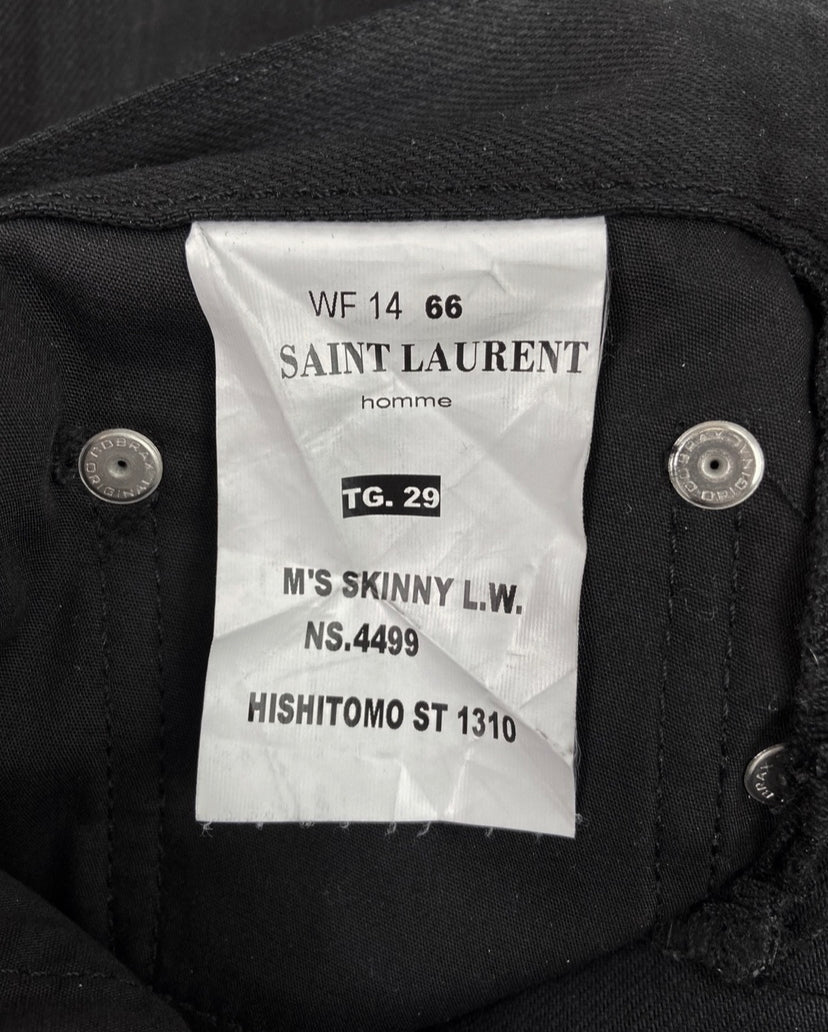 FW14 Saint Laurent Paris Sample Chain Weave Skinny Denim