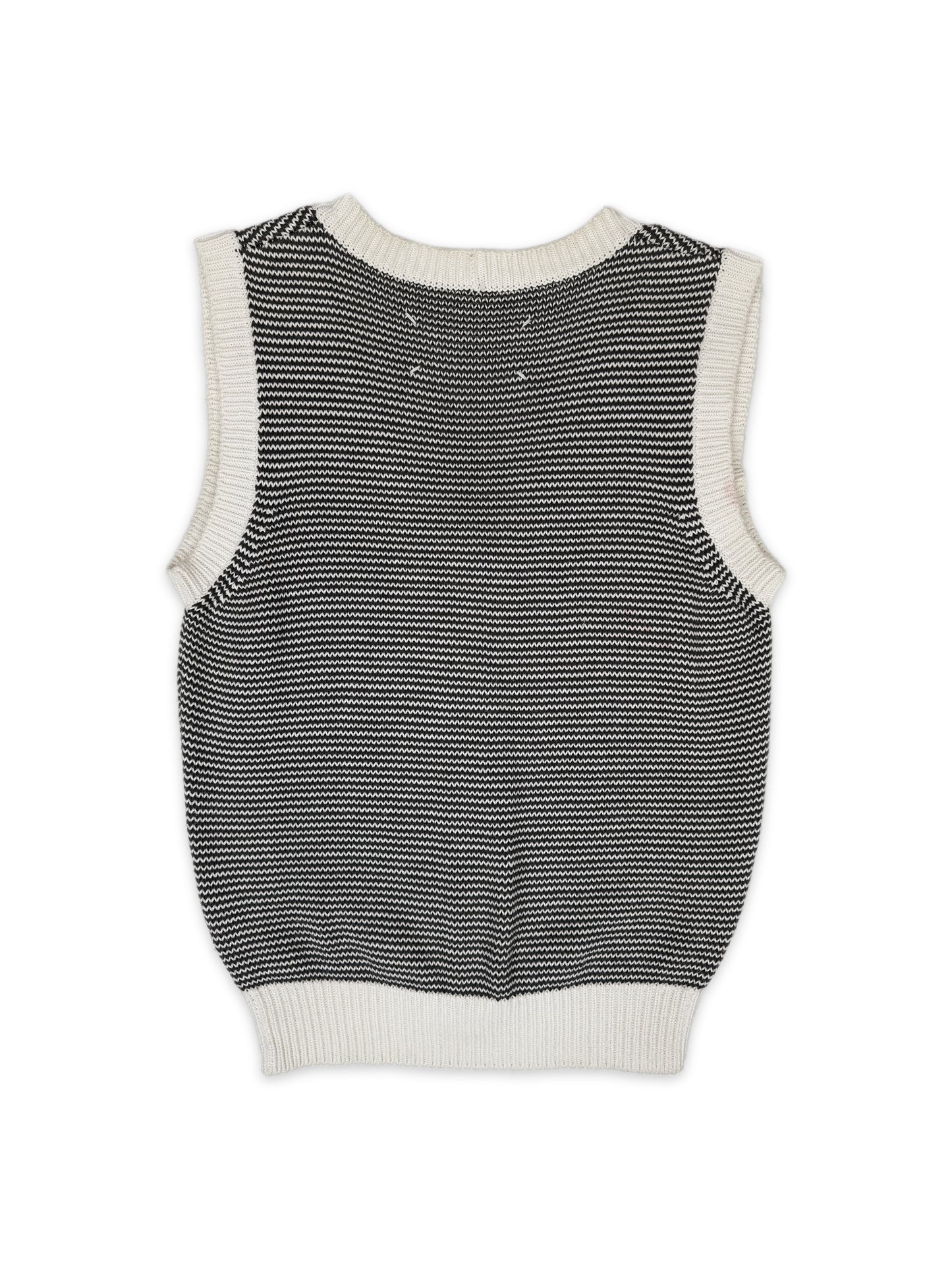 90s Maison Margiela Blank Tag Striped Sleeveless Vest