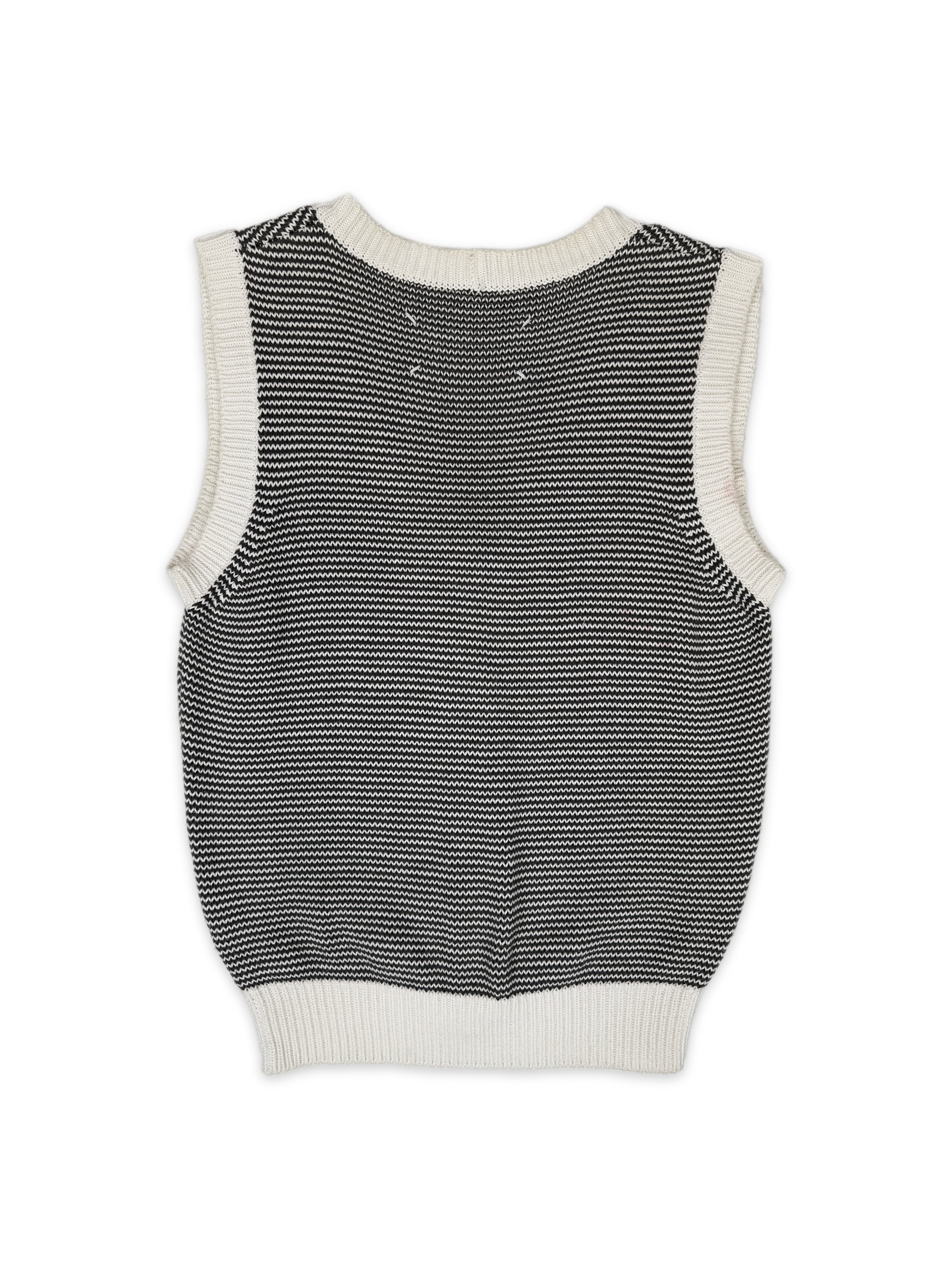 90s Maison Margiela Blank Tag Striped Sleeveless Vest